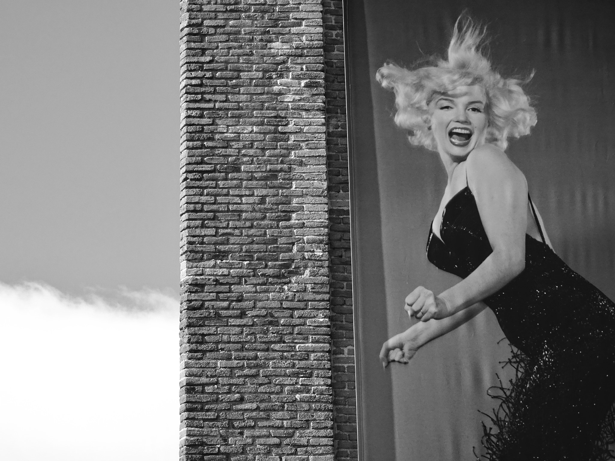 Sony DSC-HX60V + Sony 24-720mm F3.5-6.3 sample photo. Marilyn jumping in caixa forum. madrid. photography