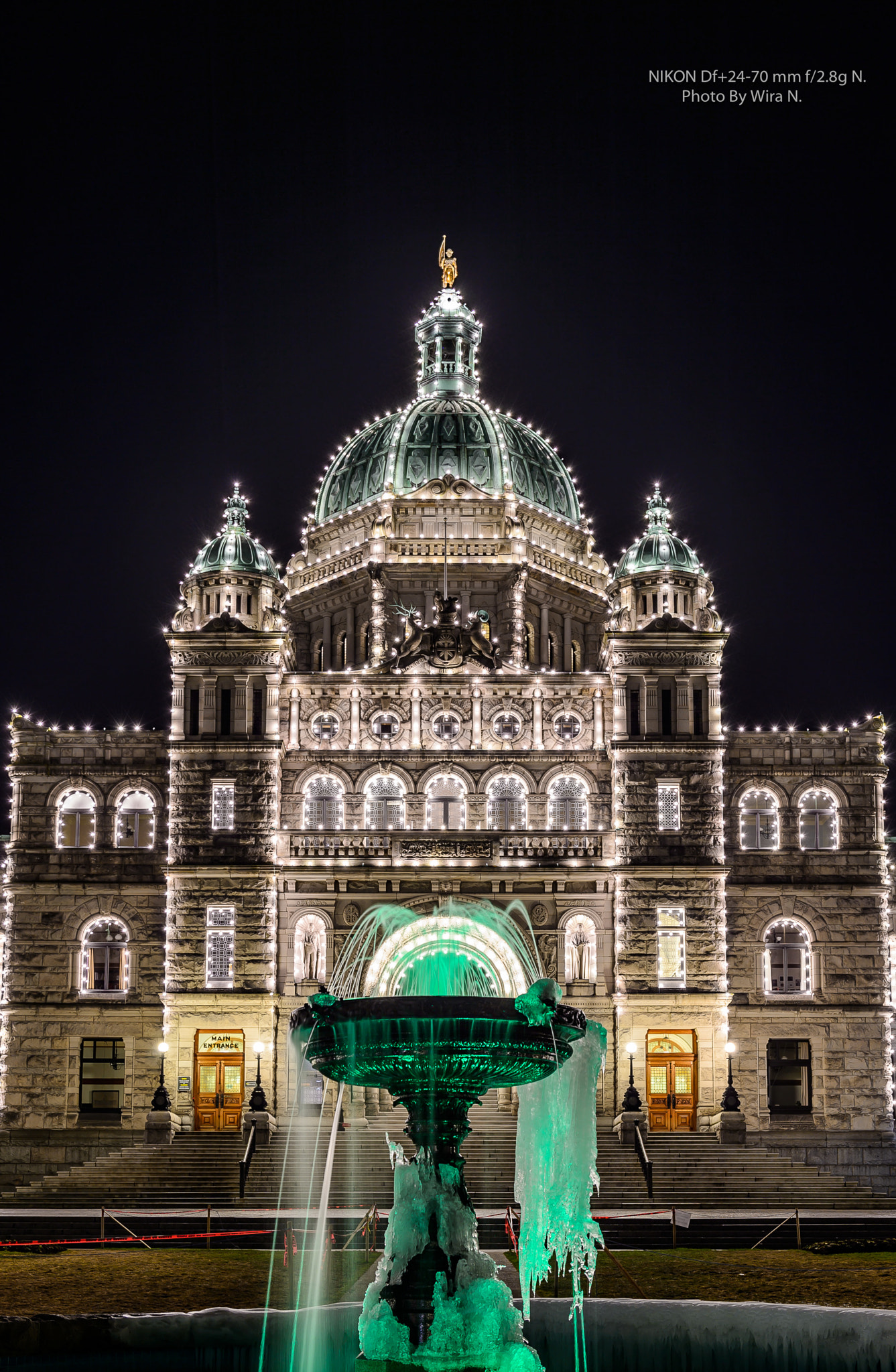 Nikon Df sample photo. The ice fountain victoria bc photography