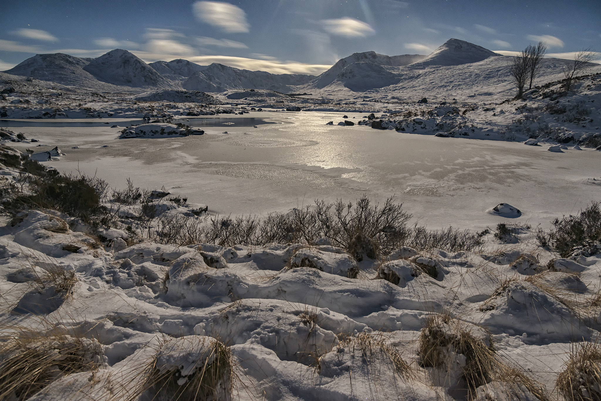 Nikon D800 sample photo. Moonlit moor photography