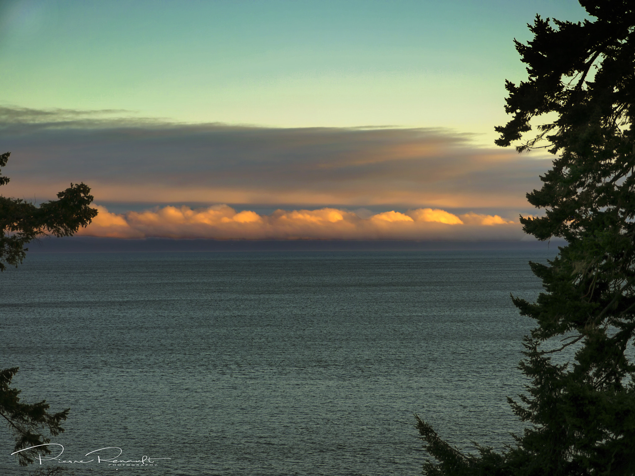 Panasonic Lumix DMC-GH1 sample photo. Evening fog on the juan de fuca straights photography