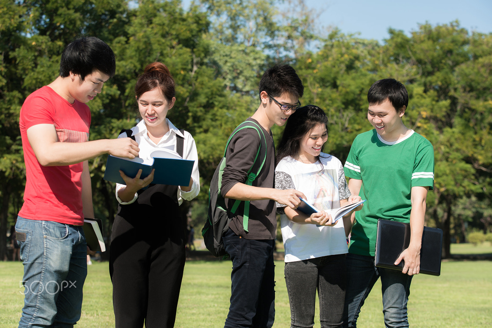 Nikon D800 sample photo. Group of asian young attractive smiling students dressed casual photography