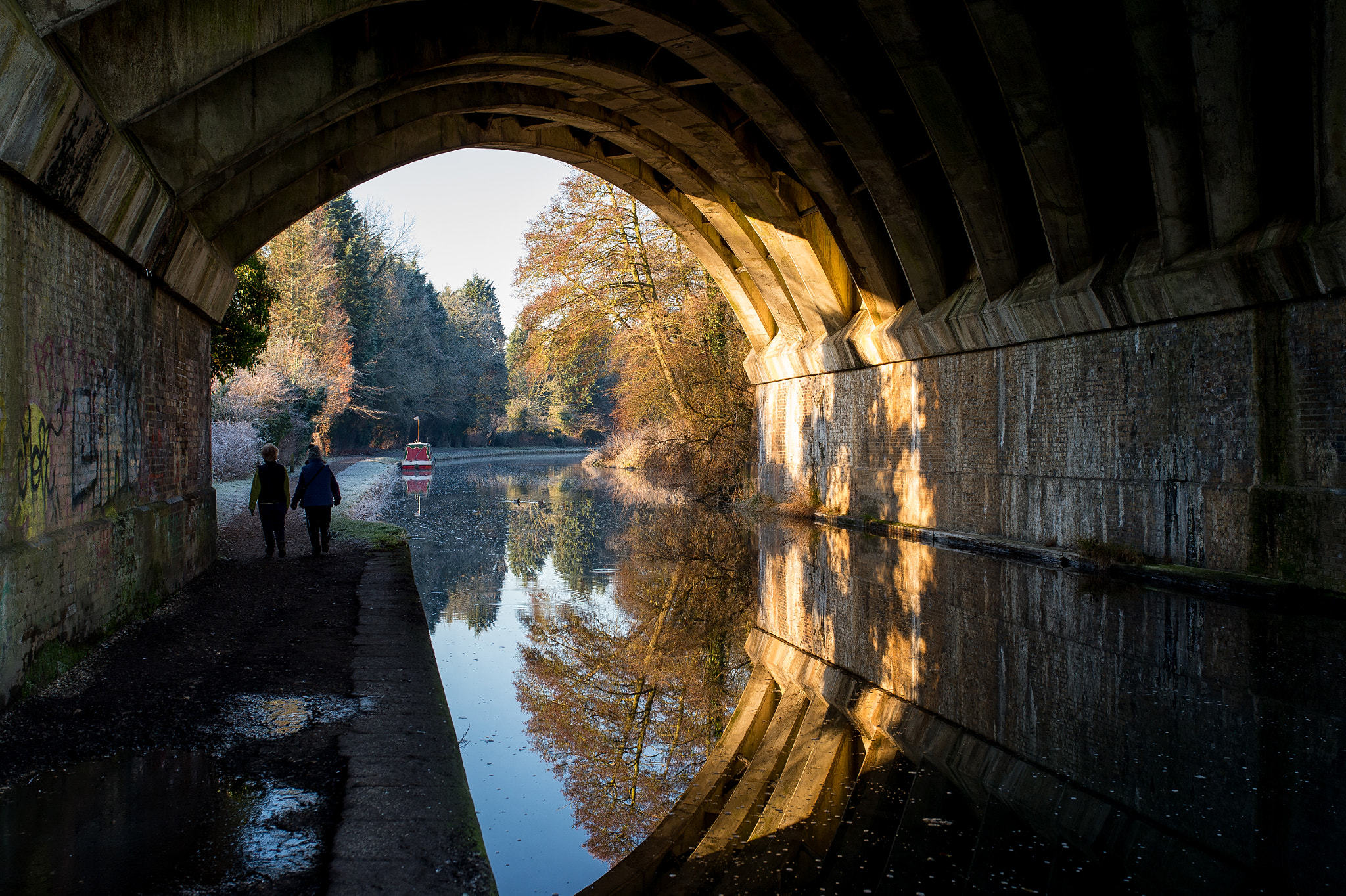 Nikon Df sample photo. Frosty canal walk photography