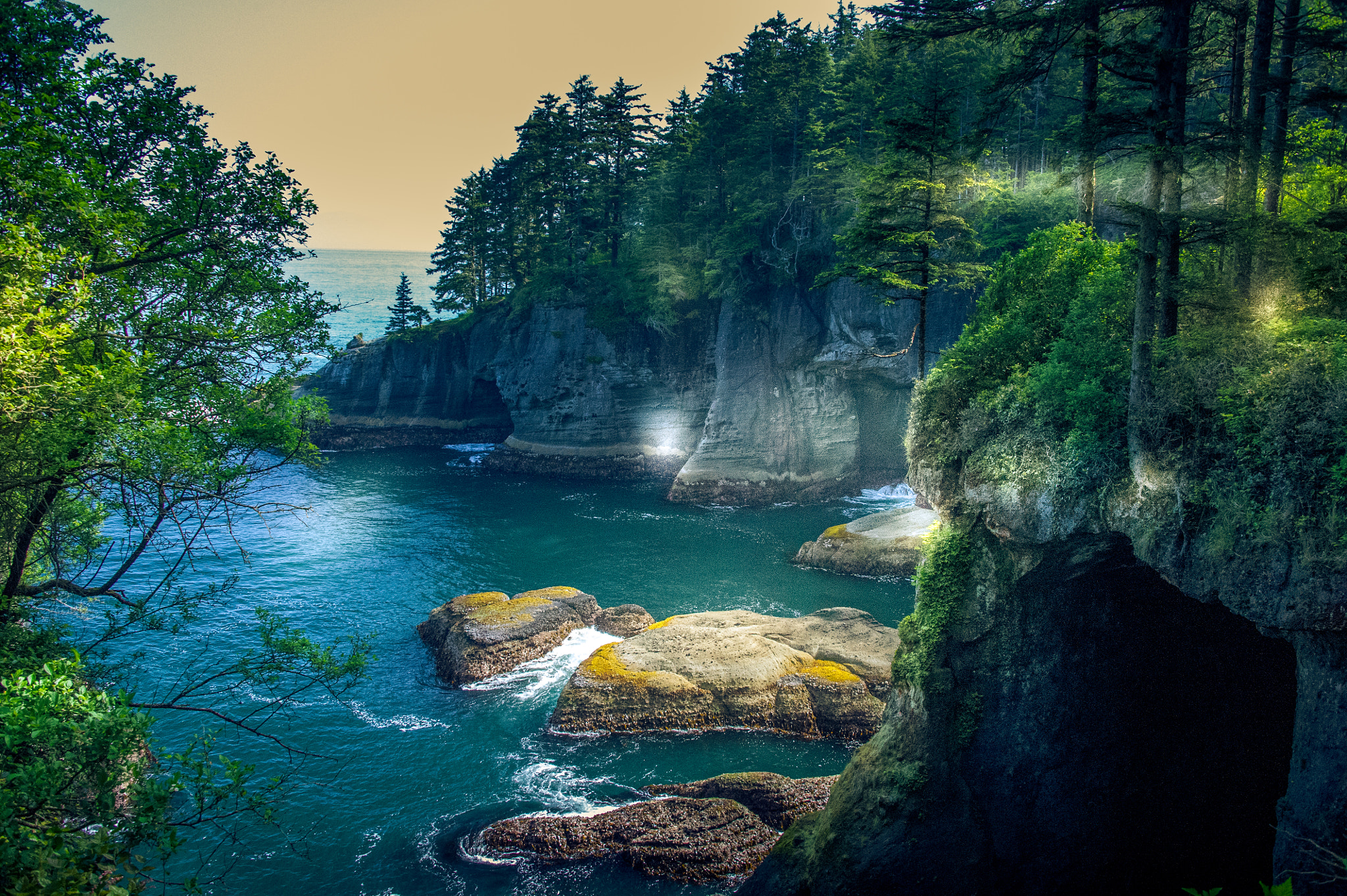 Nikon D3S sample photo. Cape flattery rocks photography