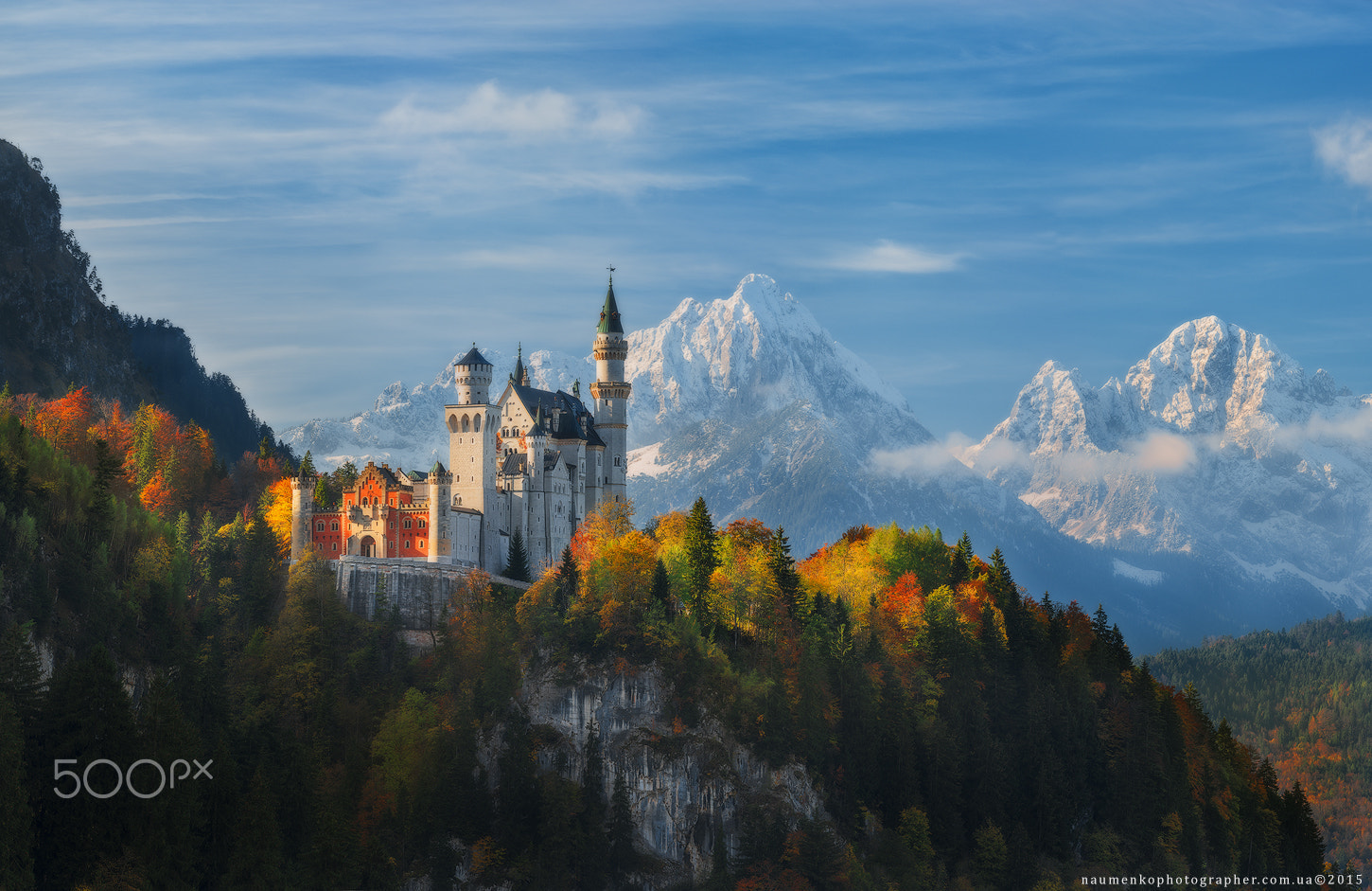 Sony a7R sample photo. Germany. bavaria. panorama neuschwanstein castle photography