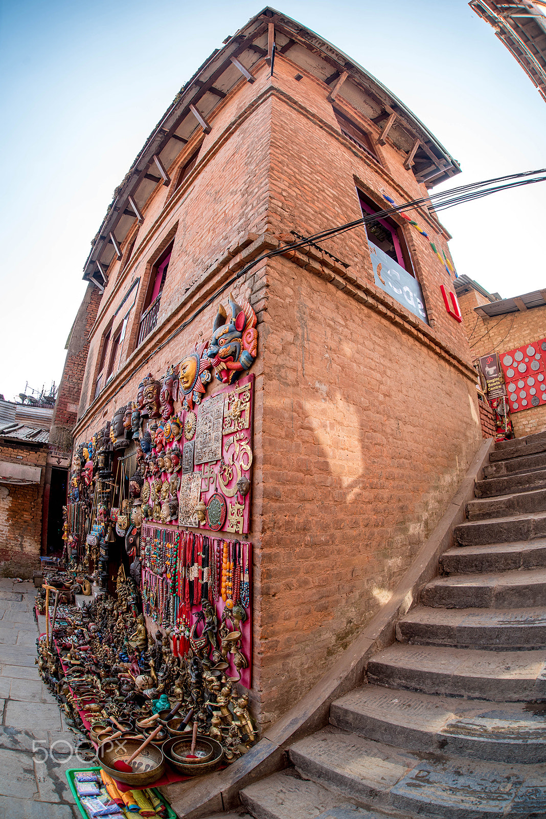 Nikon D750 + Sigma 15mm F2.8 EX DG Diagonal Fisheye sample photo. Mask & souvenirs shop house photography