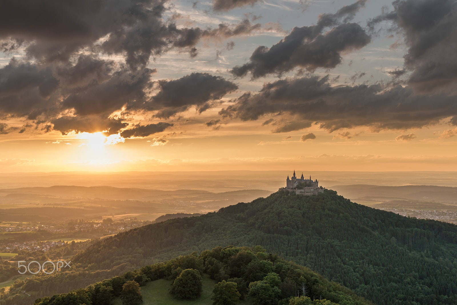 Nikon D800 + Sigma 24-70mm F2.8 EX DG HSM sample photo. Castle hohenzollern with view to the swabian alb photography