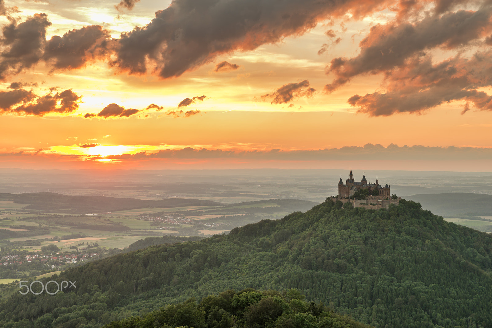 Nikon D800 + Sigma 24-70mm F2.8 EX DG HSM sample photo. Castle hohenzollern with view to the swabian alb photography