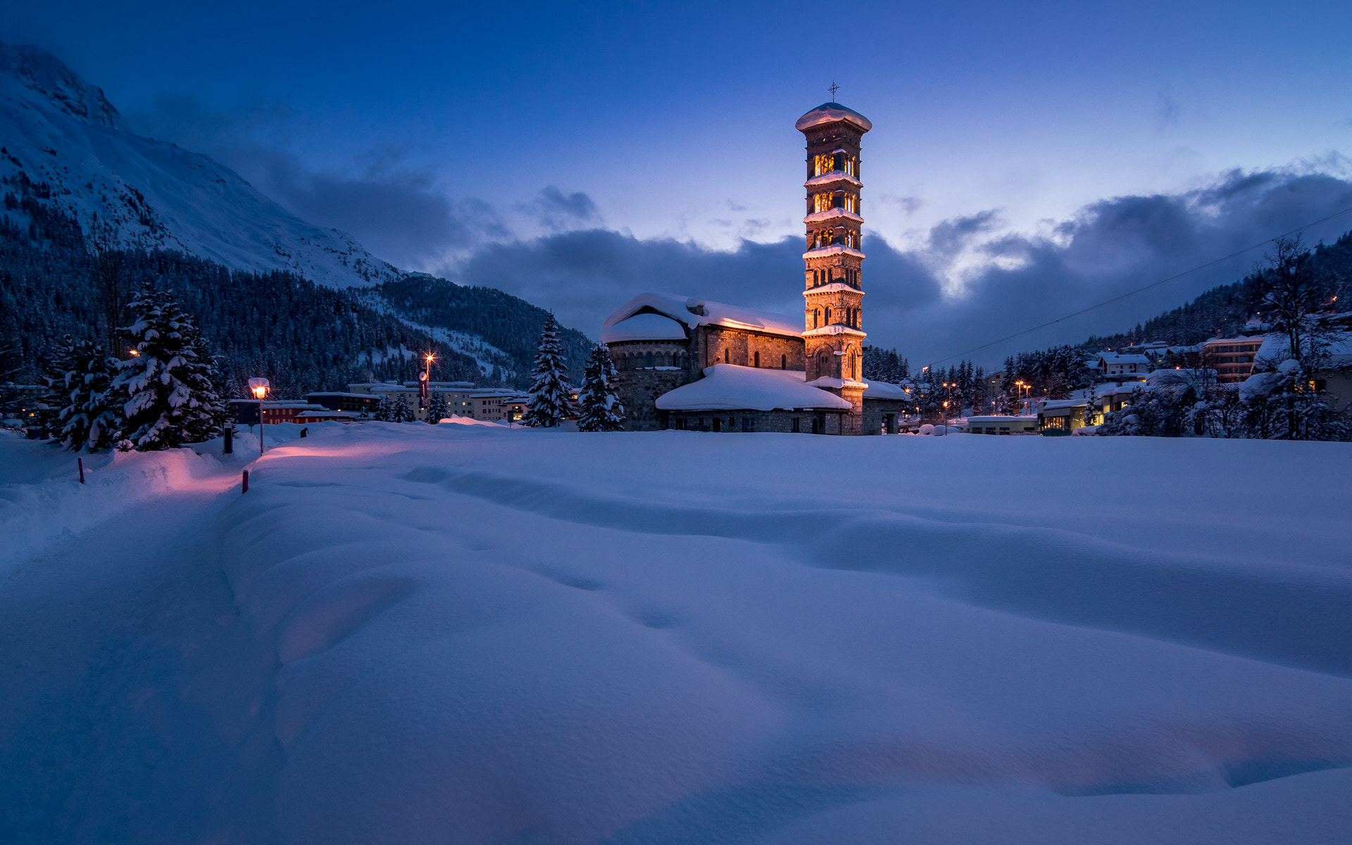 Pentax K-3 sample photo. Cold night in st. moritz photography