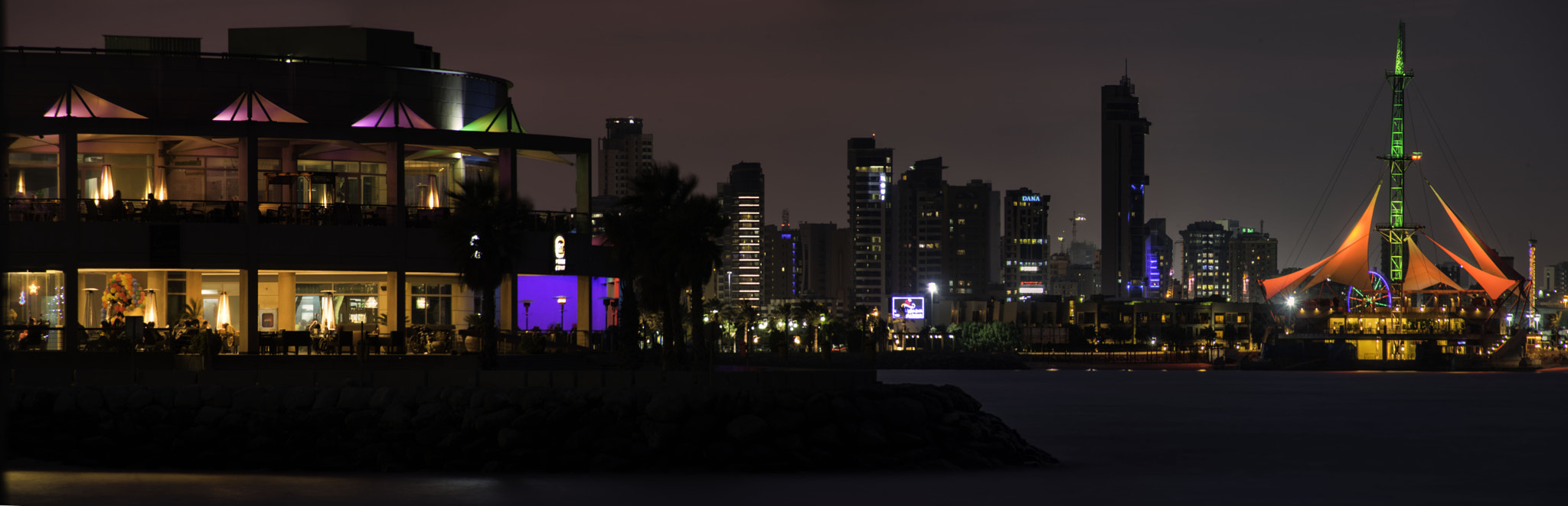 Nikon D810 sample photo. Marina waves panorama photography