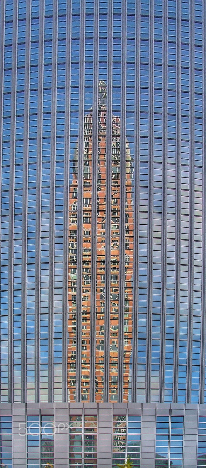 Fujifilm FinePix S5000 sample photo. Messeturm reflection photography
