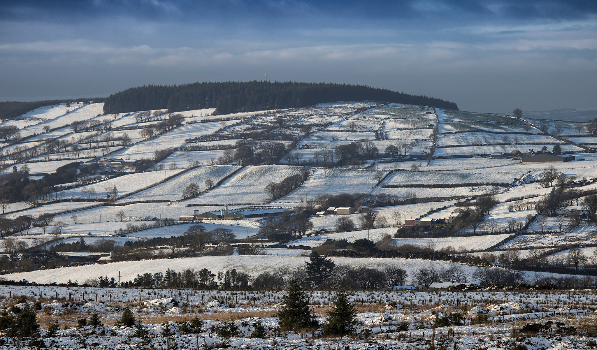 Canon EOS 80D + Canon EF 70-200mm F4L IS USM sample photo. South armagh snow photography