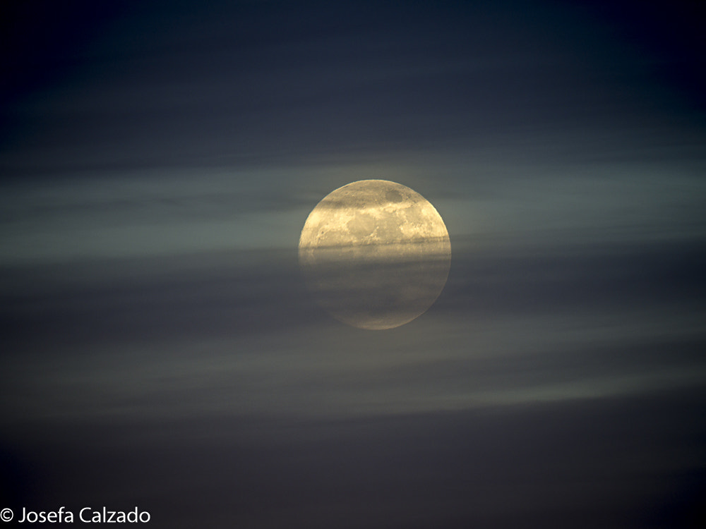 Olympus OM-D E-M1 Mark II + LEICA DG 100-400/F4.0-6.3 sample photo. Luna de enero en las 4 torres de madrid photography