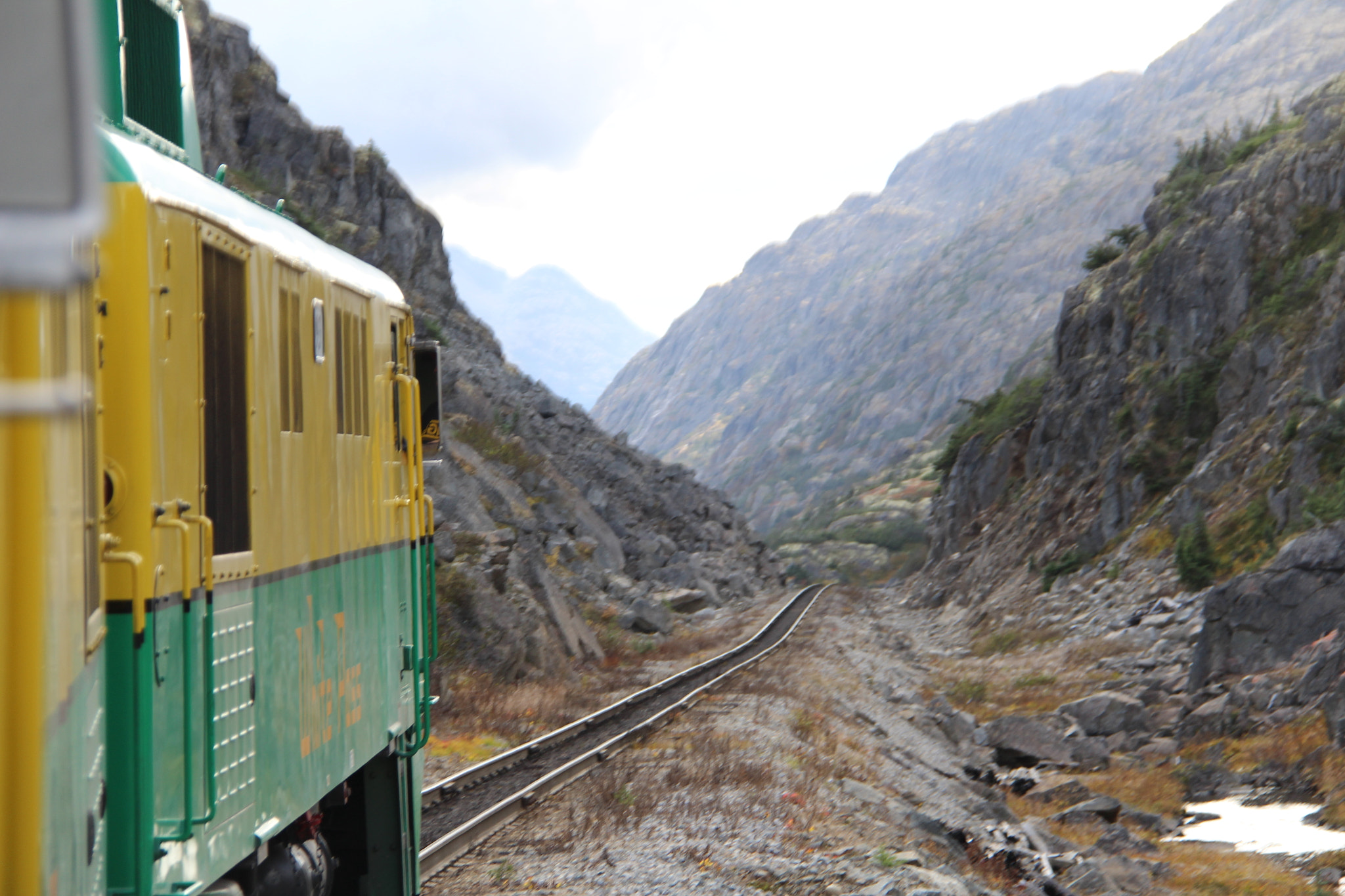 Canon EF-S 18-200mm F3.5-5.6 IS sample photo. White pass train in skagway, alaska photography