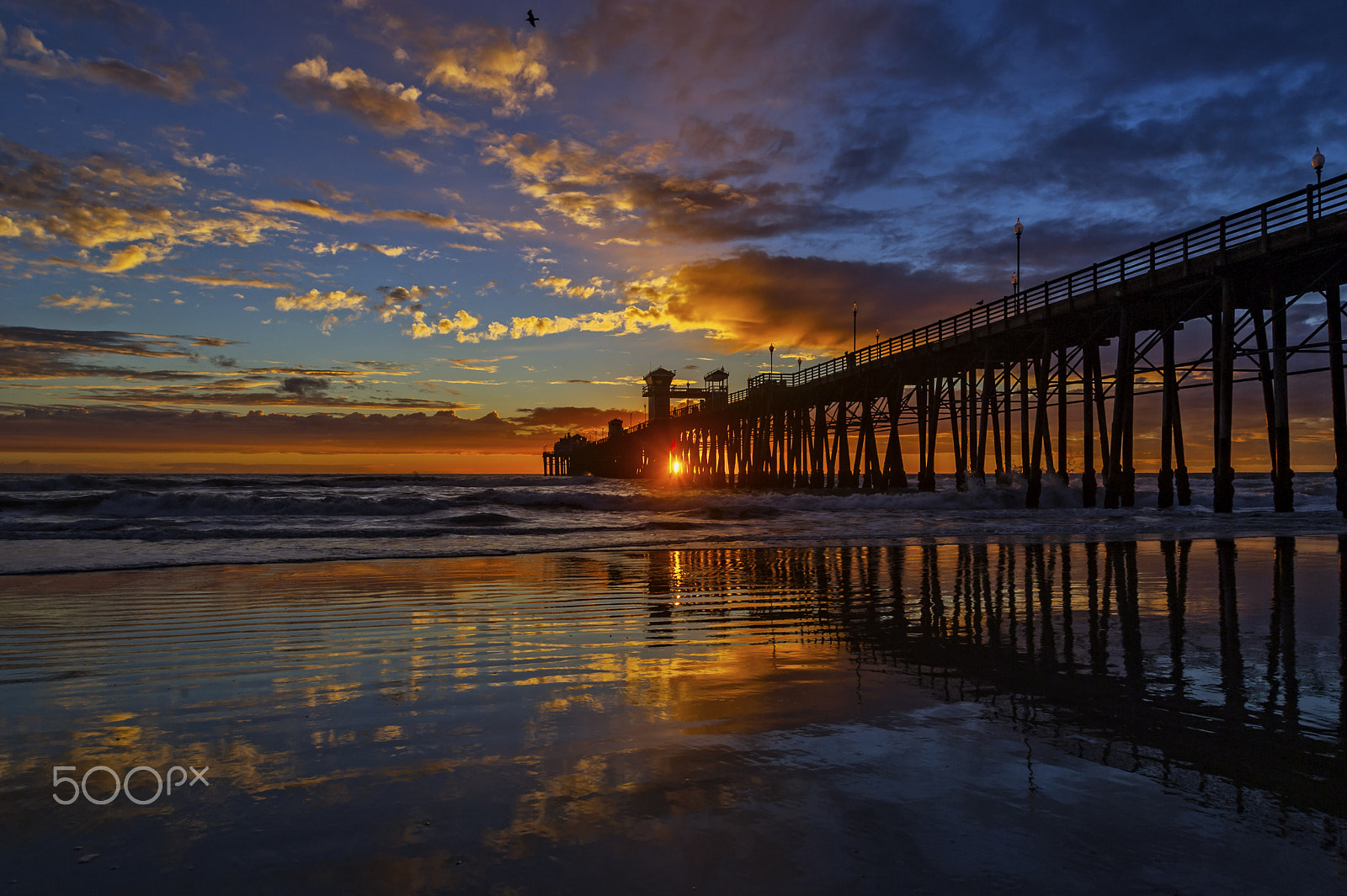 Nikon D3S sample photo. Oceanside pier at sunset - january 13, 2017 photography
