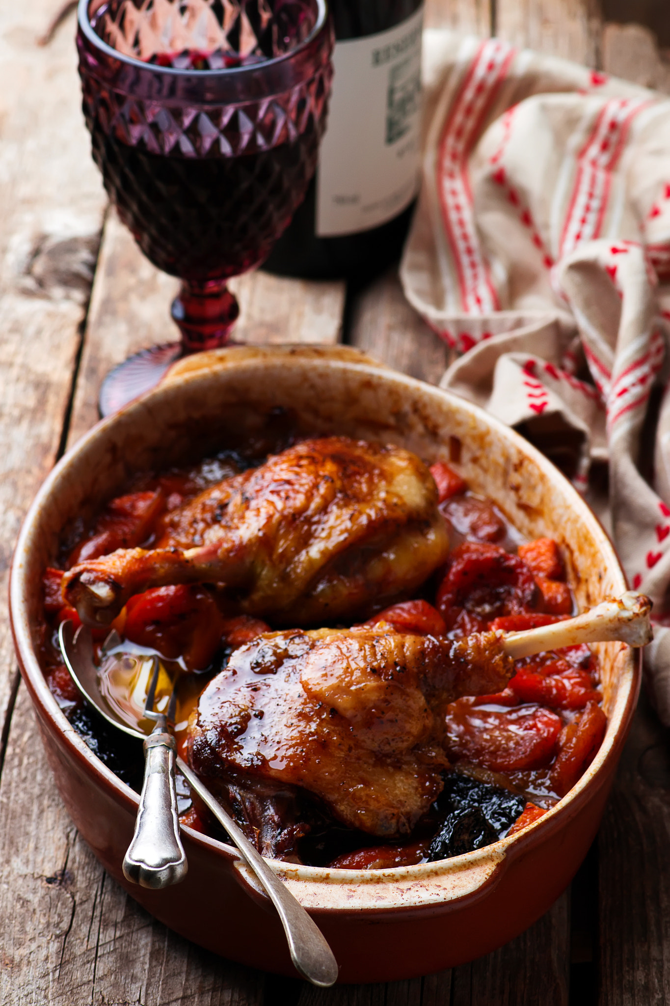 Nikon D3100 sample photo. Braised duck legs with dried fruits photography