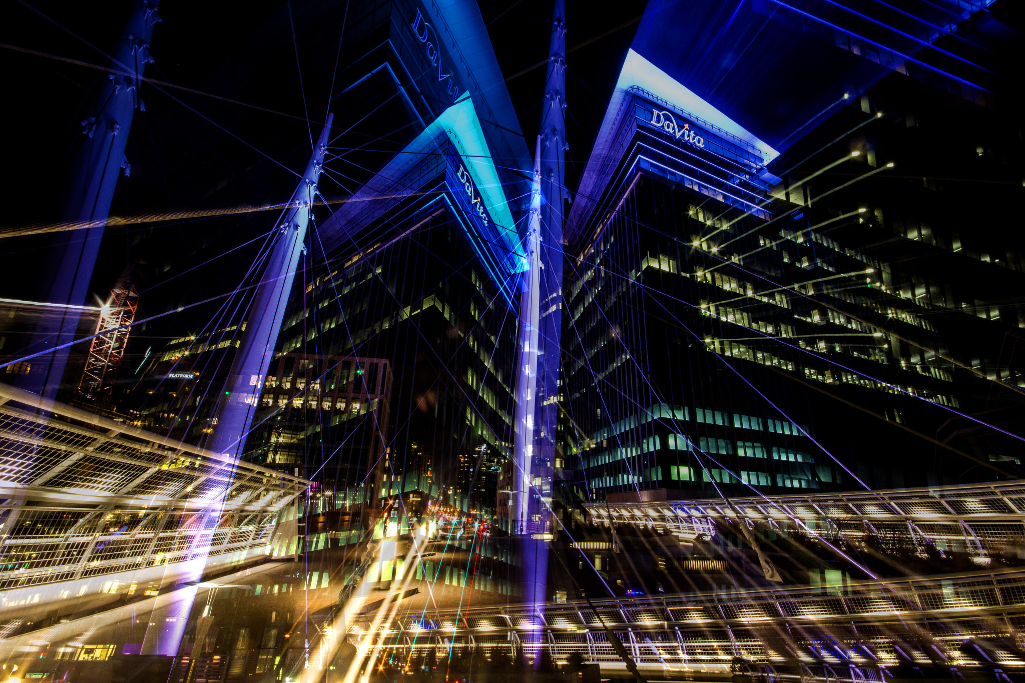 Sigma 10-20mm F4-5.6 EX DC HSM sample photo. Denver lights merge 1 photography