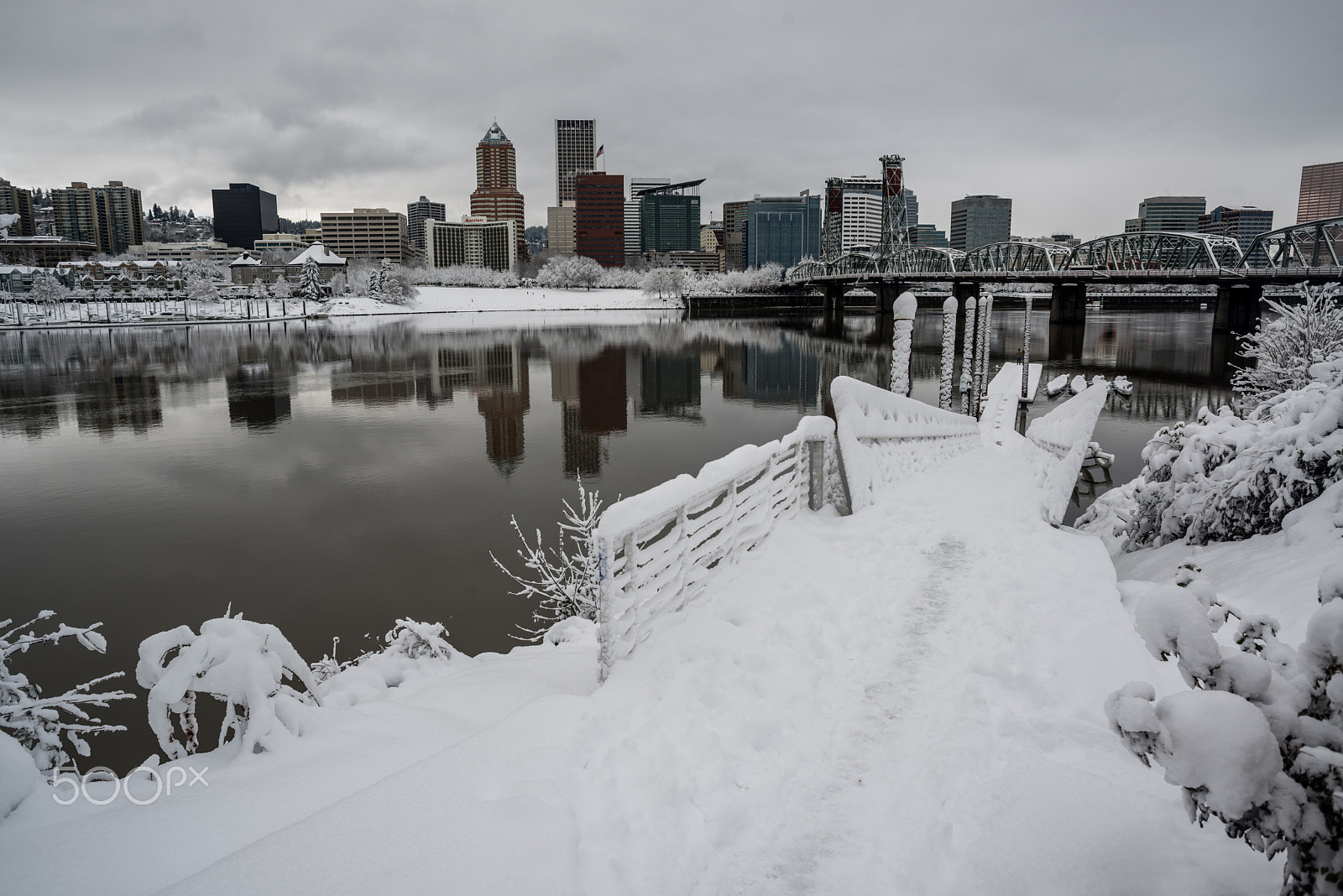 Nikon D800 + AF Nikkor 24mm f/2.8 sample photo. Pdx snow (of ) photography