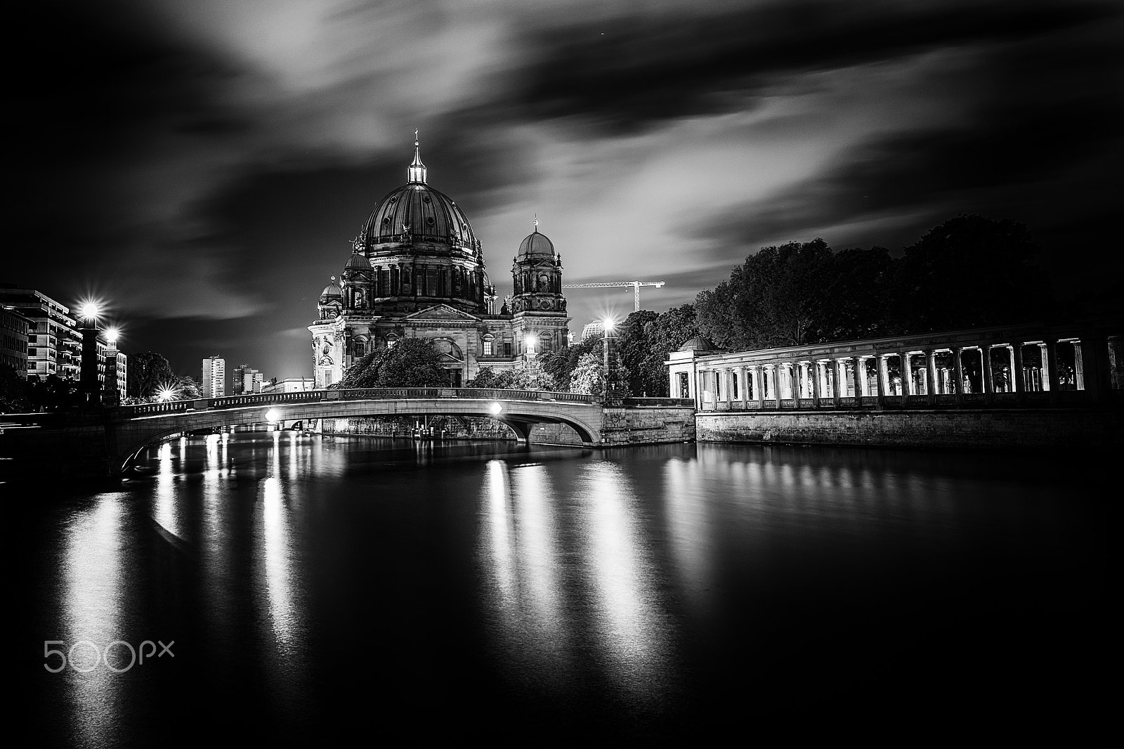 Canon EOS 5D Mark II sample photo. Berlin cathedral at night photography