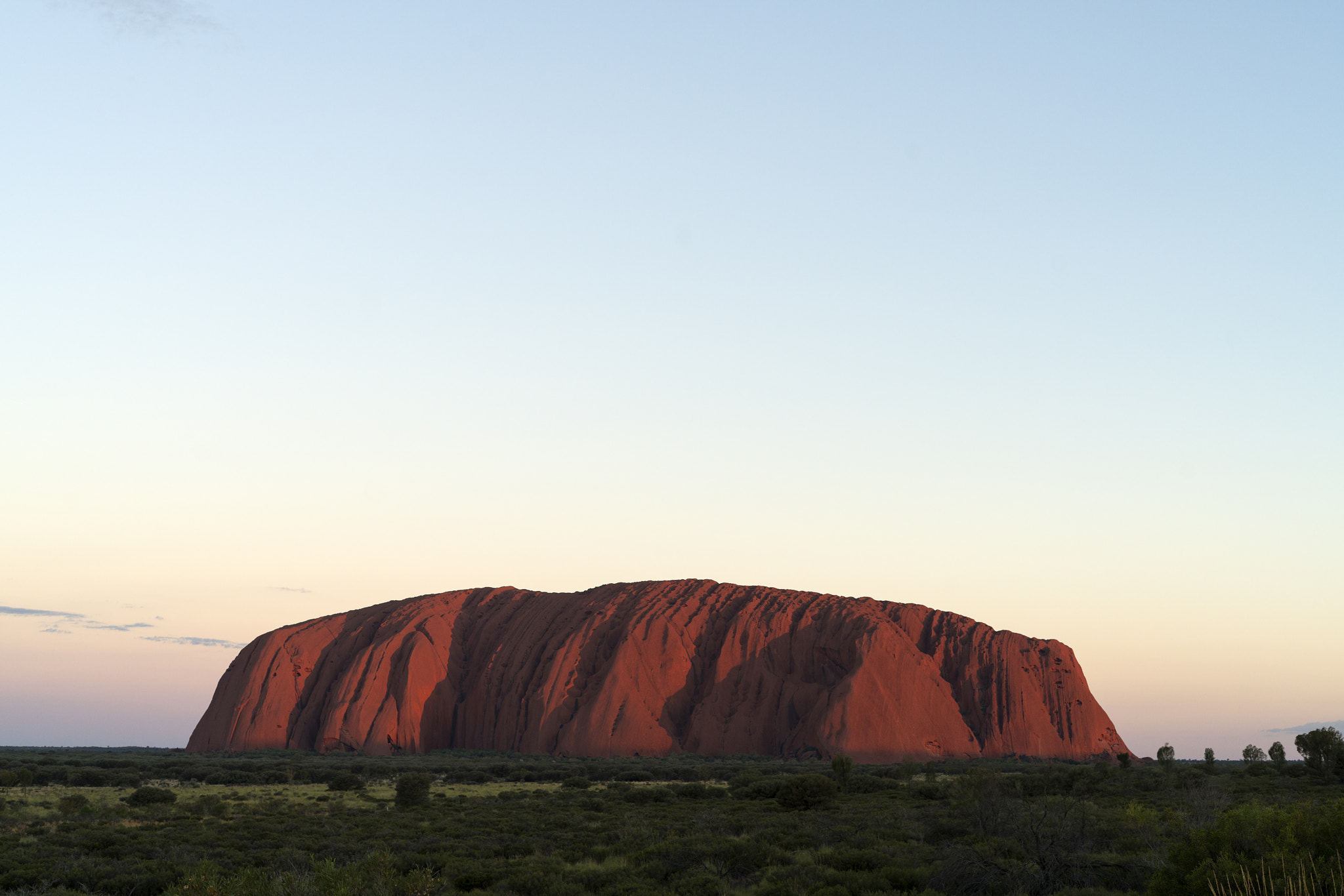 Sony a7R II + Sony FE 50mm F1.8 sample photo. Uluru at dusk photography