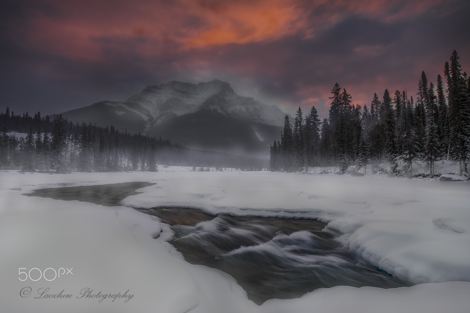 Nikon D5 sample photo. Sunrise at jasper photography
