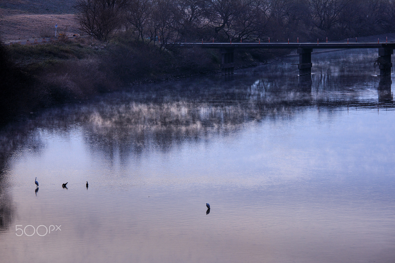 Canon EF 70-200mm F4L IS USM sample photo. Cold river photography