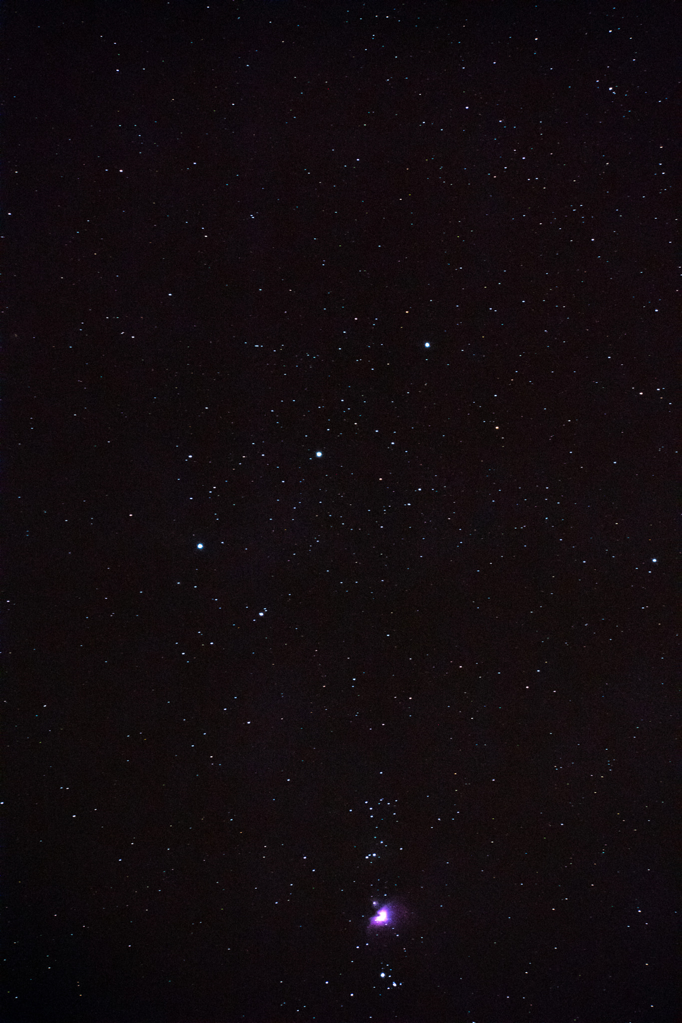 NX 50-150mm F2.8 S sample photo. Orion's belt on a dark winter's night. photography