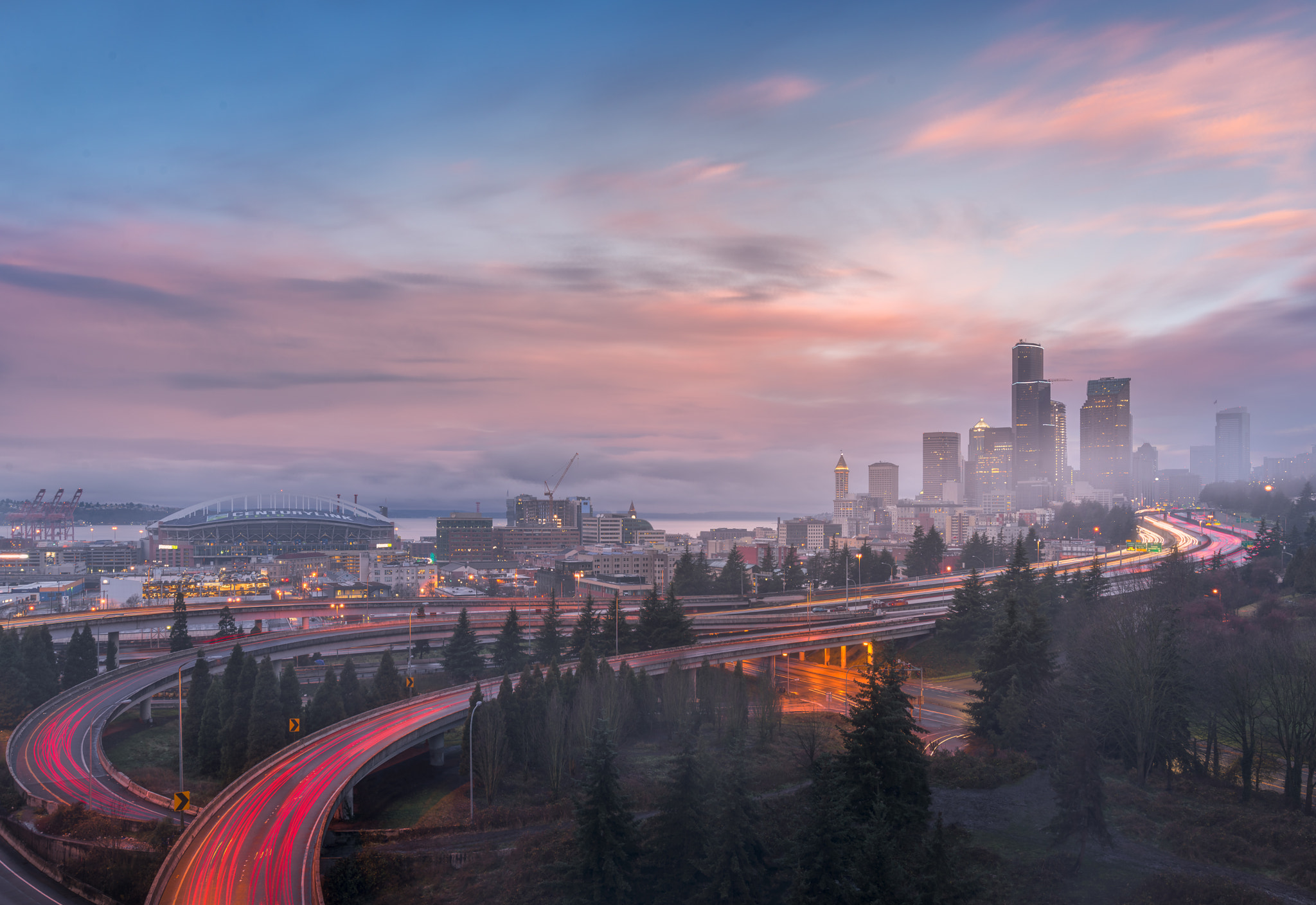 Nikon AF-S Nikkor 18-35mm F3.5-4.5G ED sample photo. Foggy new years morning in seattle photography