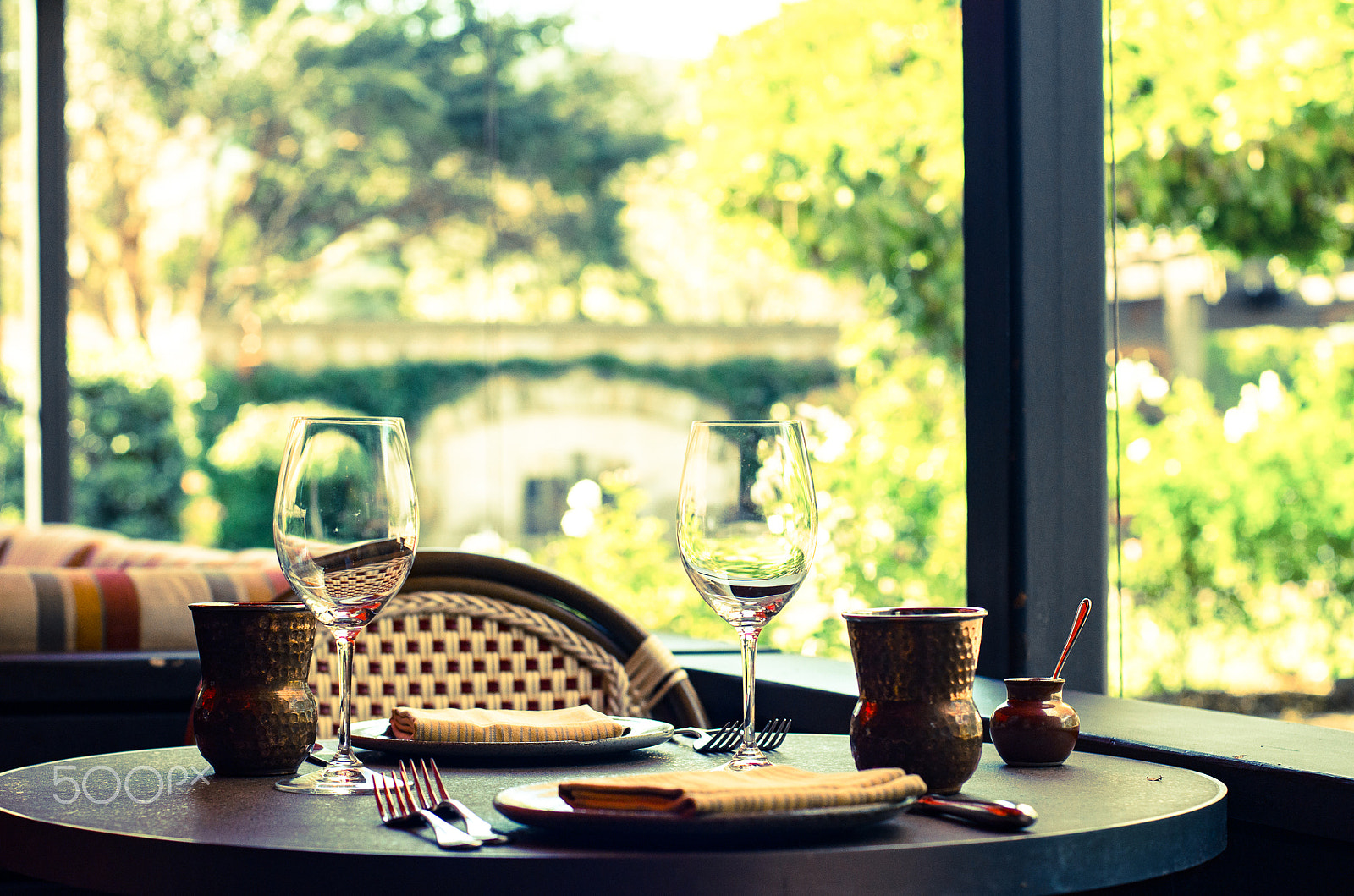 Nikon D7000 + Nikon AF Nikkor 50mm F1.4D sample photo. Wine glasses at dining table photography