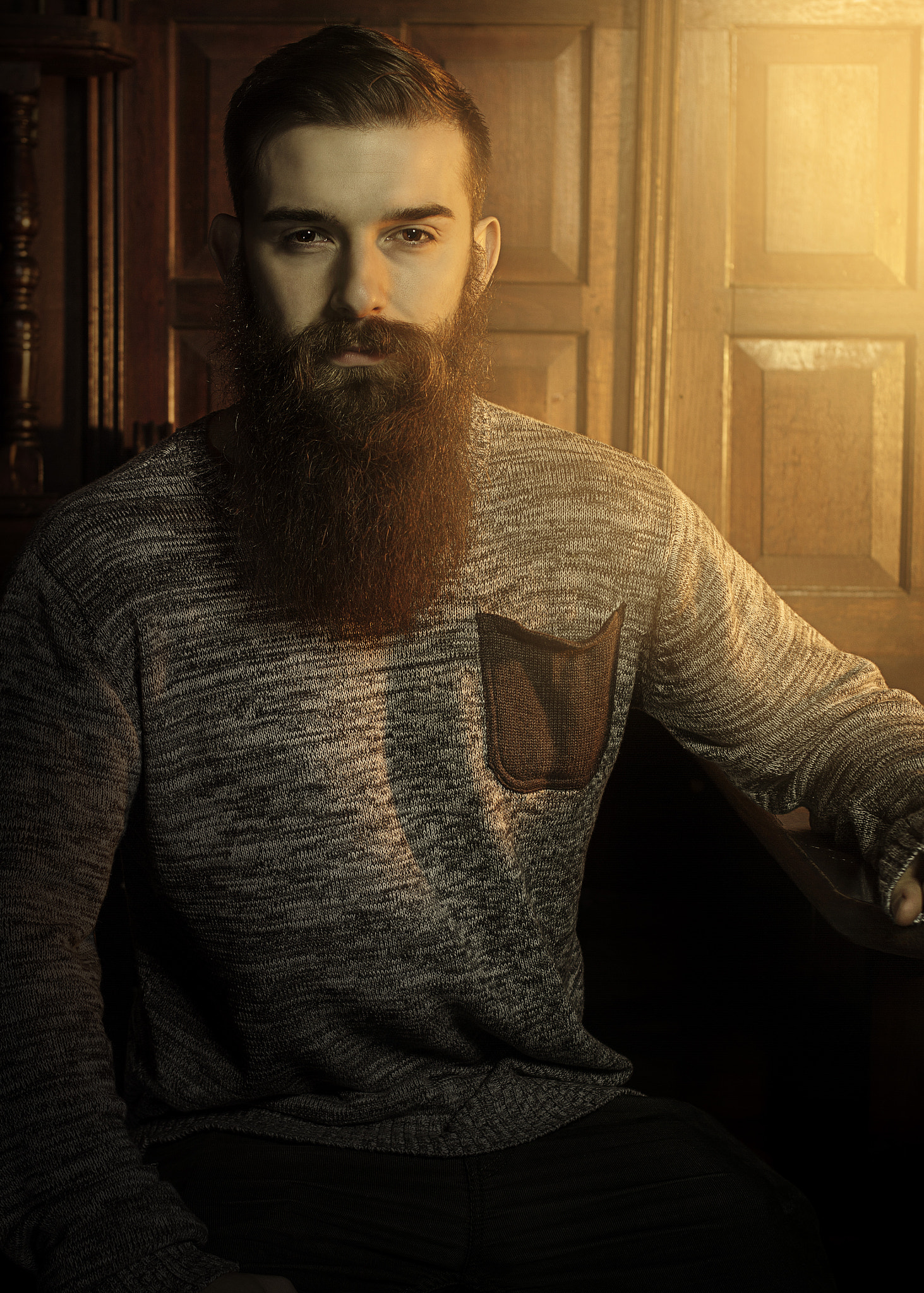 Canon EOS 7D + Canon EF 35mm F2 sample photo. Beard portrait photography