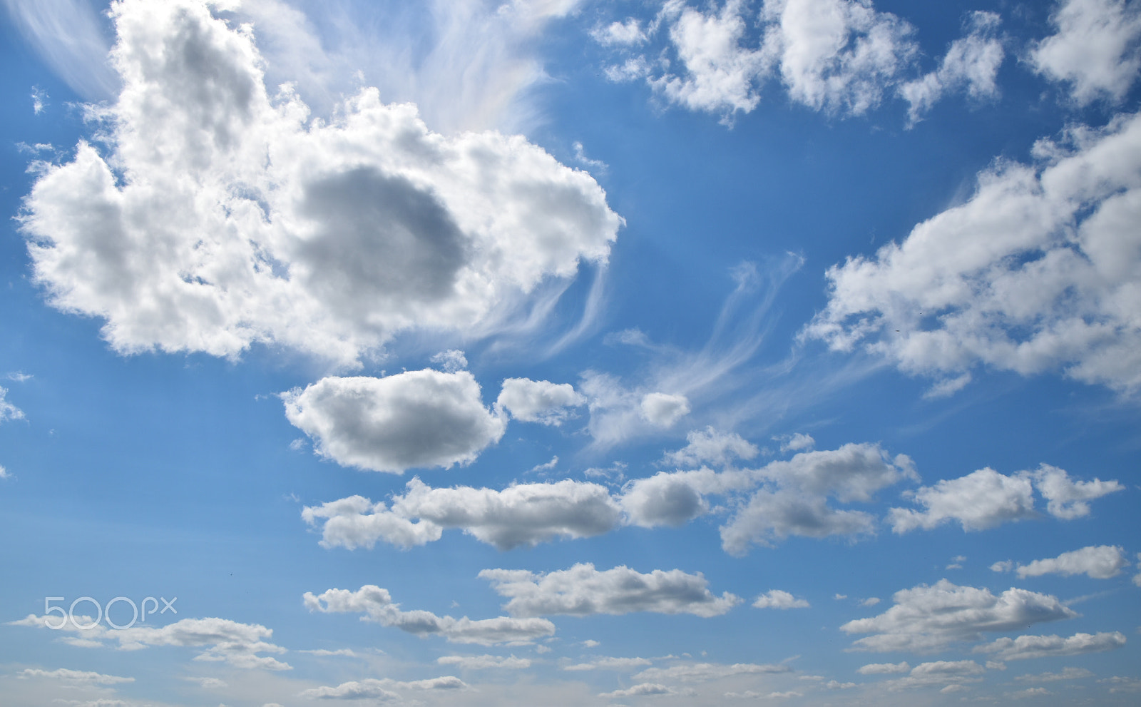 Nikon D5500 sample photo. Day cloudscape with fluffy clouds over blue sky photography