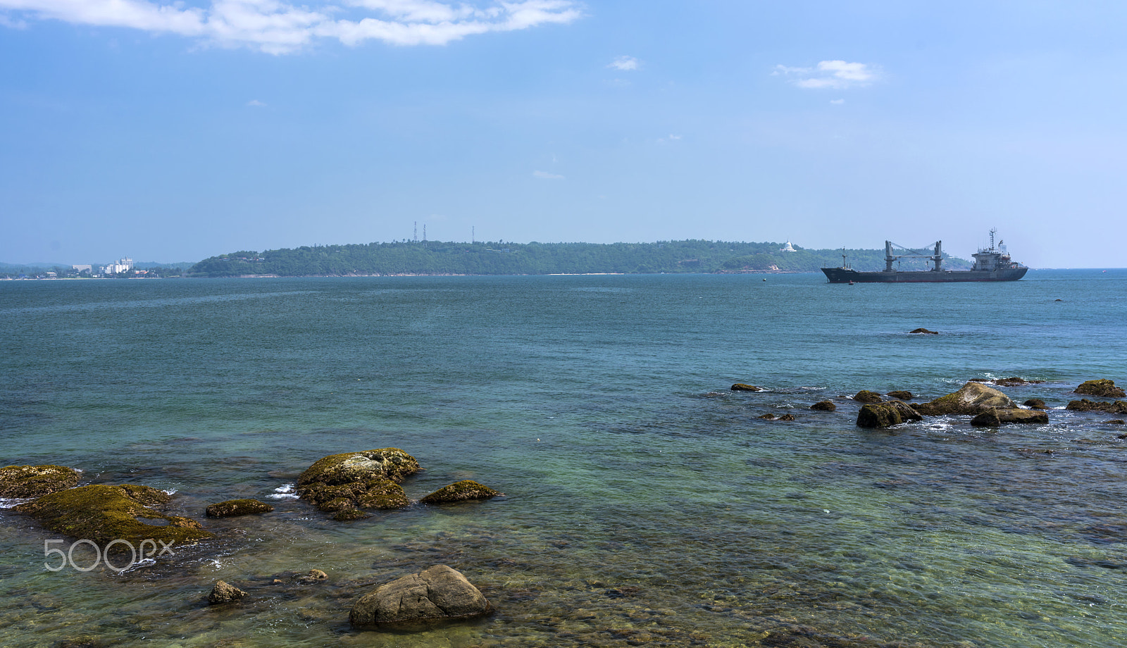 Nikon AF-S Nikkor 35mm F1.8G ED sample photo. Ship entering galle harbour in sri lanka photography