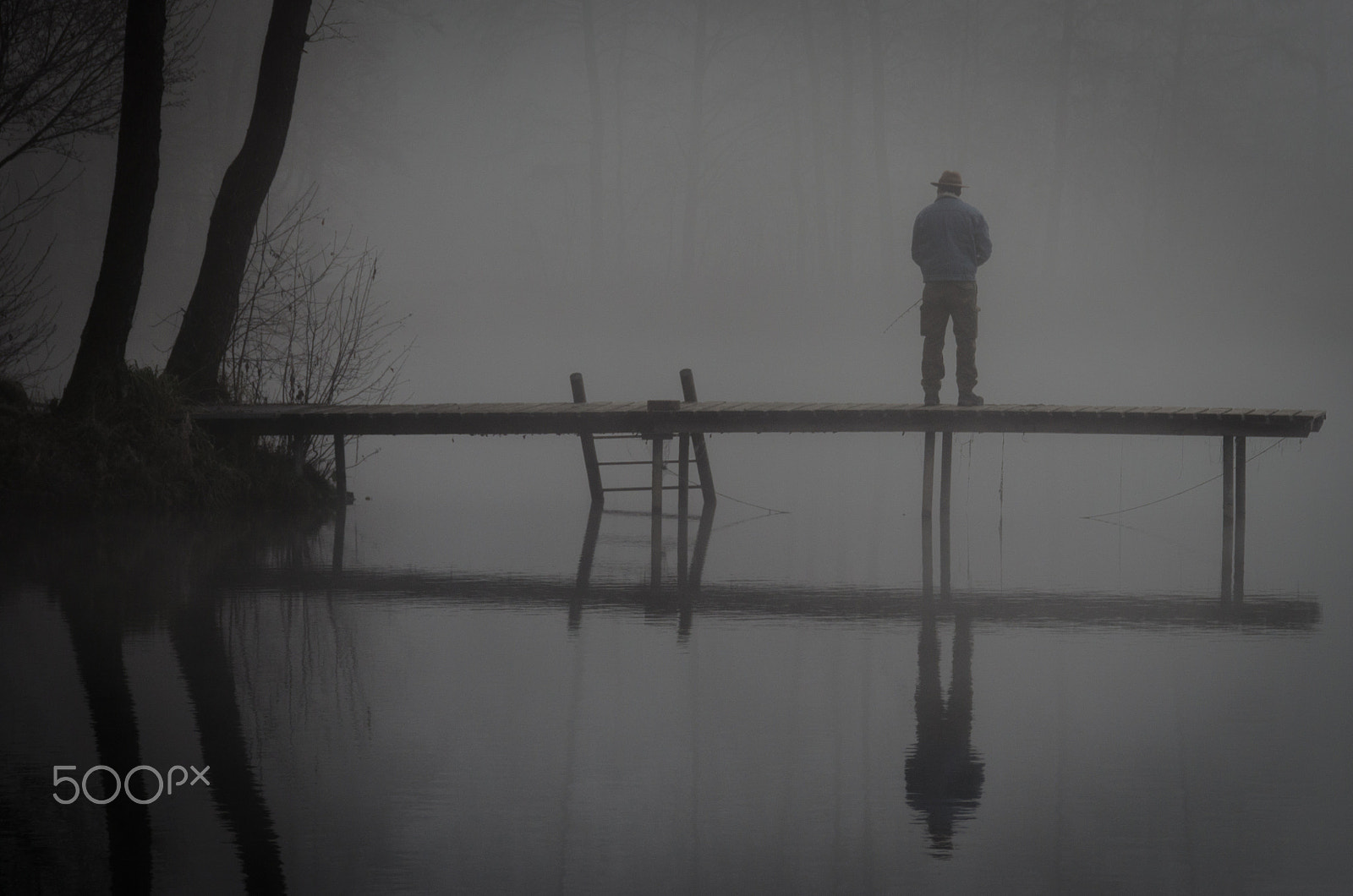 Nikon D5100 + Nikon PC-E Nikkor 24mm F3.5D ED Tilt-Shift sample photo. Fisherman photography