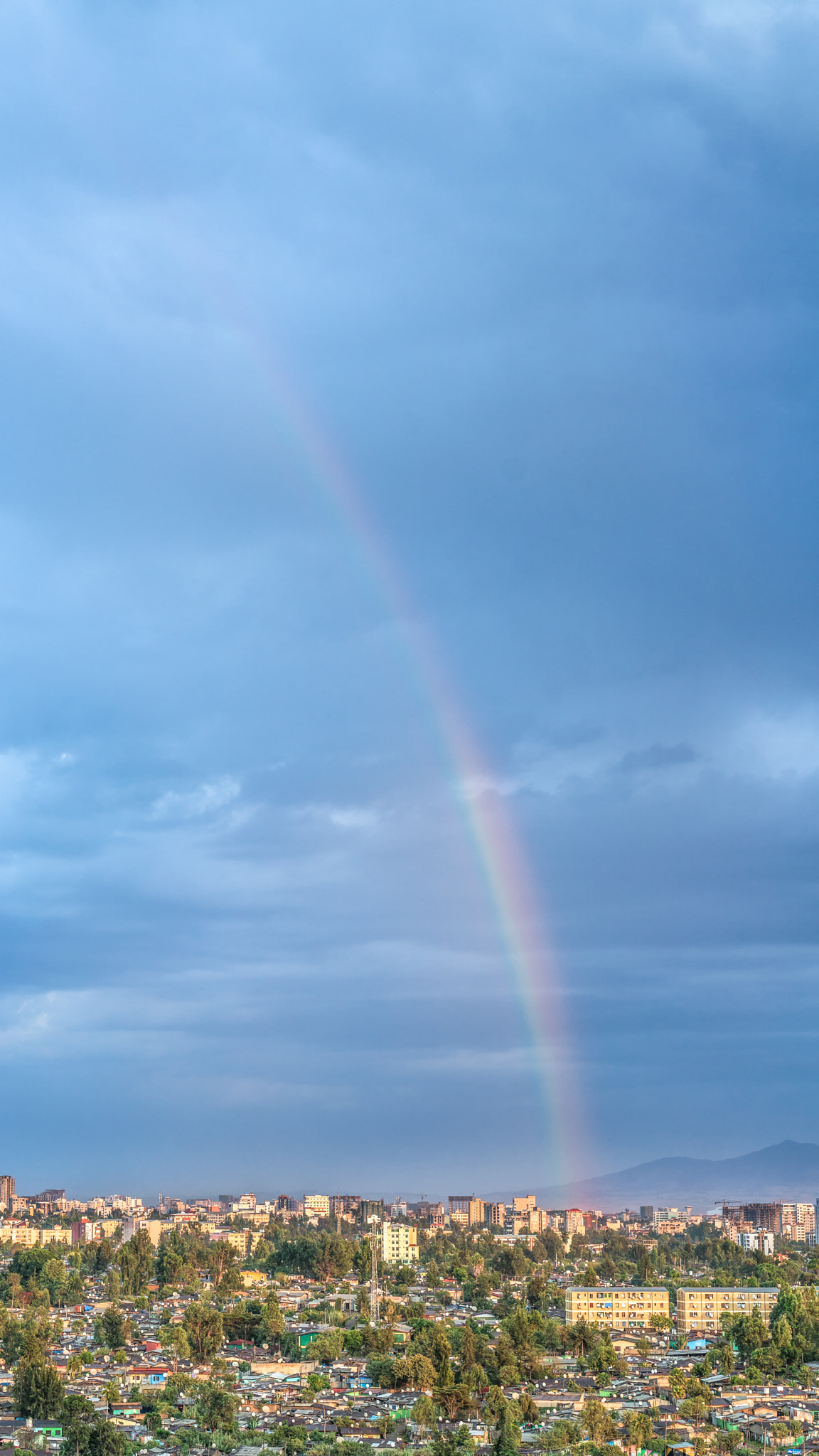 Sony FE 50mm F2.8 Macro sample photo. Rainbow over addis ababa photography