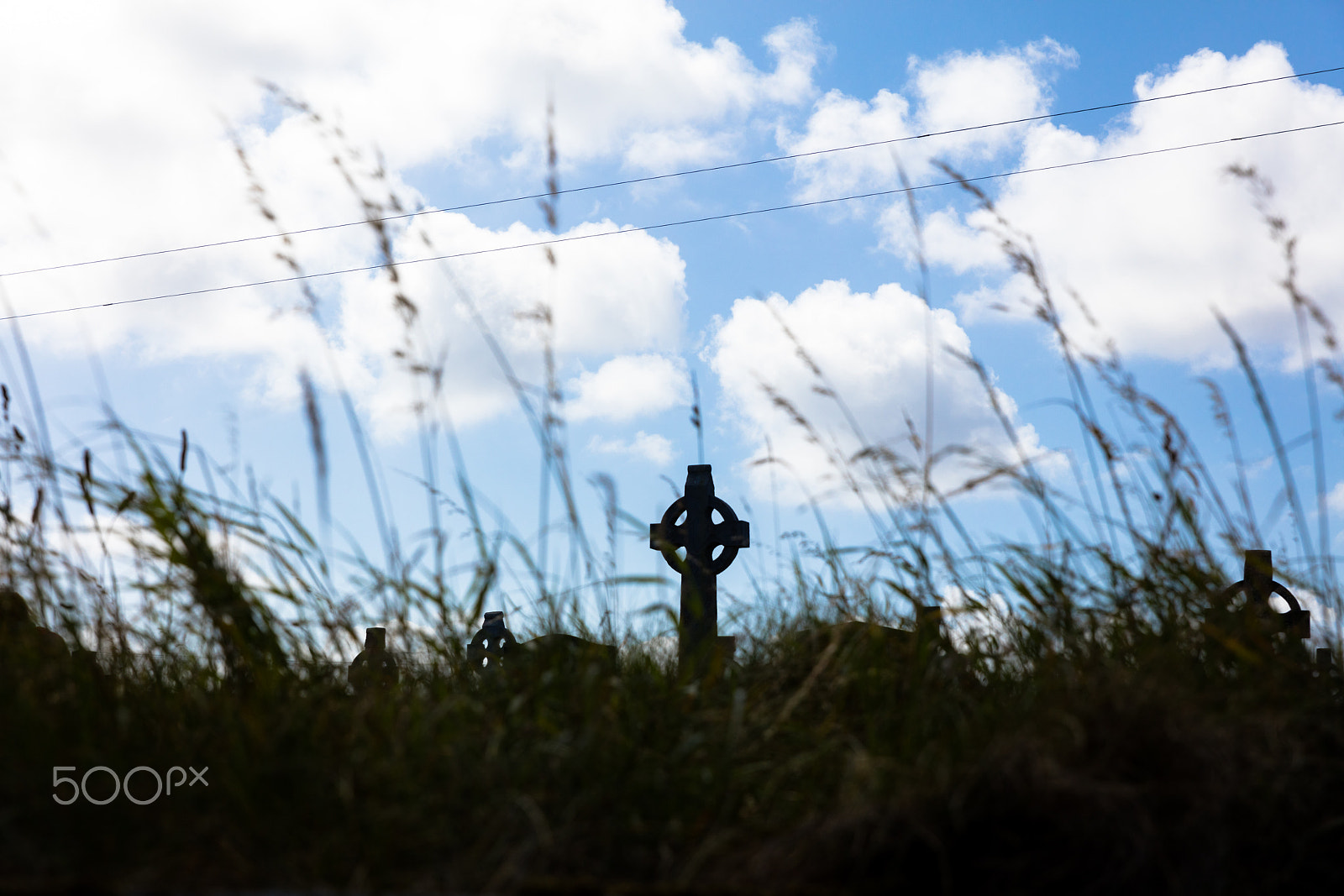 Canon EOS 5DS R sample photo. Celtic crosses in cemetery photography