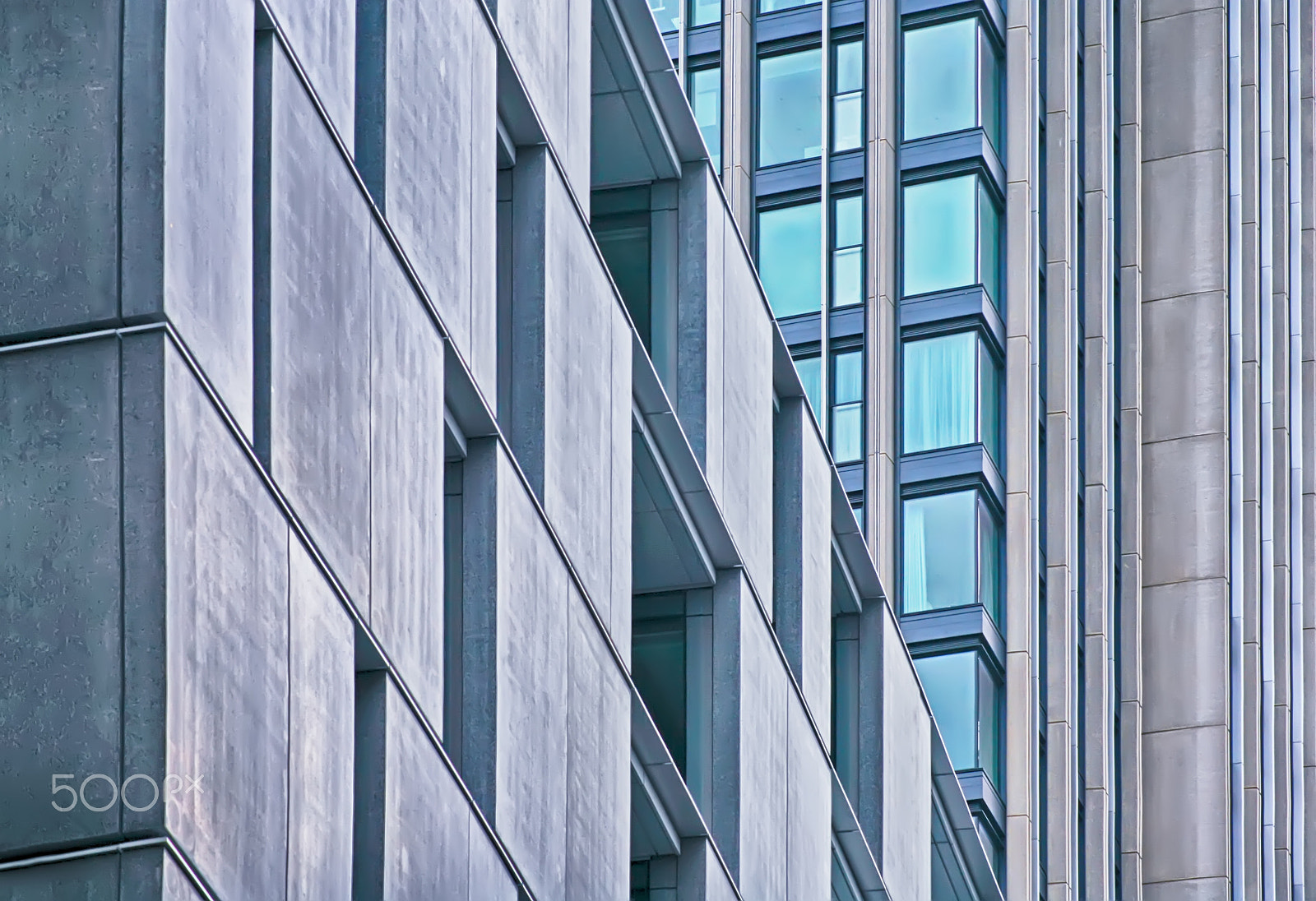 Canon EOS 5D sample photo. Geometry in grey with small blue photography