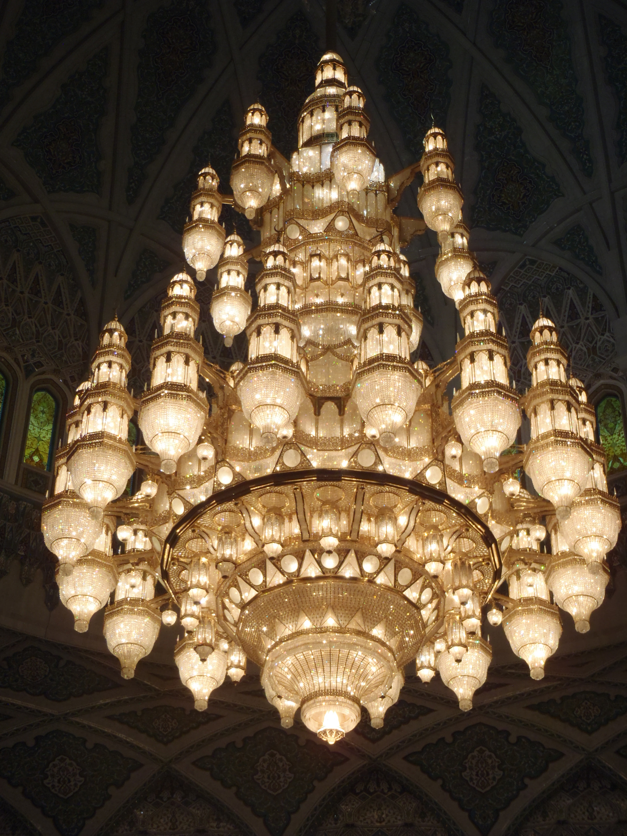 Olympus uTough-6020 sample photo. "ufo" chandelier at jumeirah mosque dubai photography