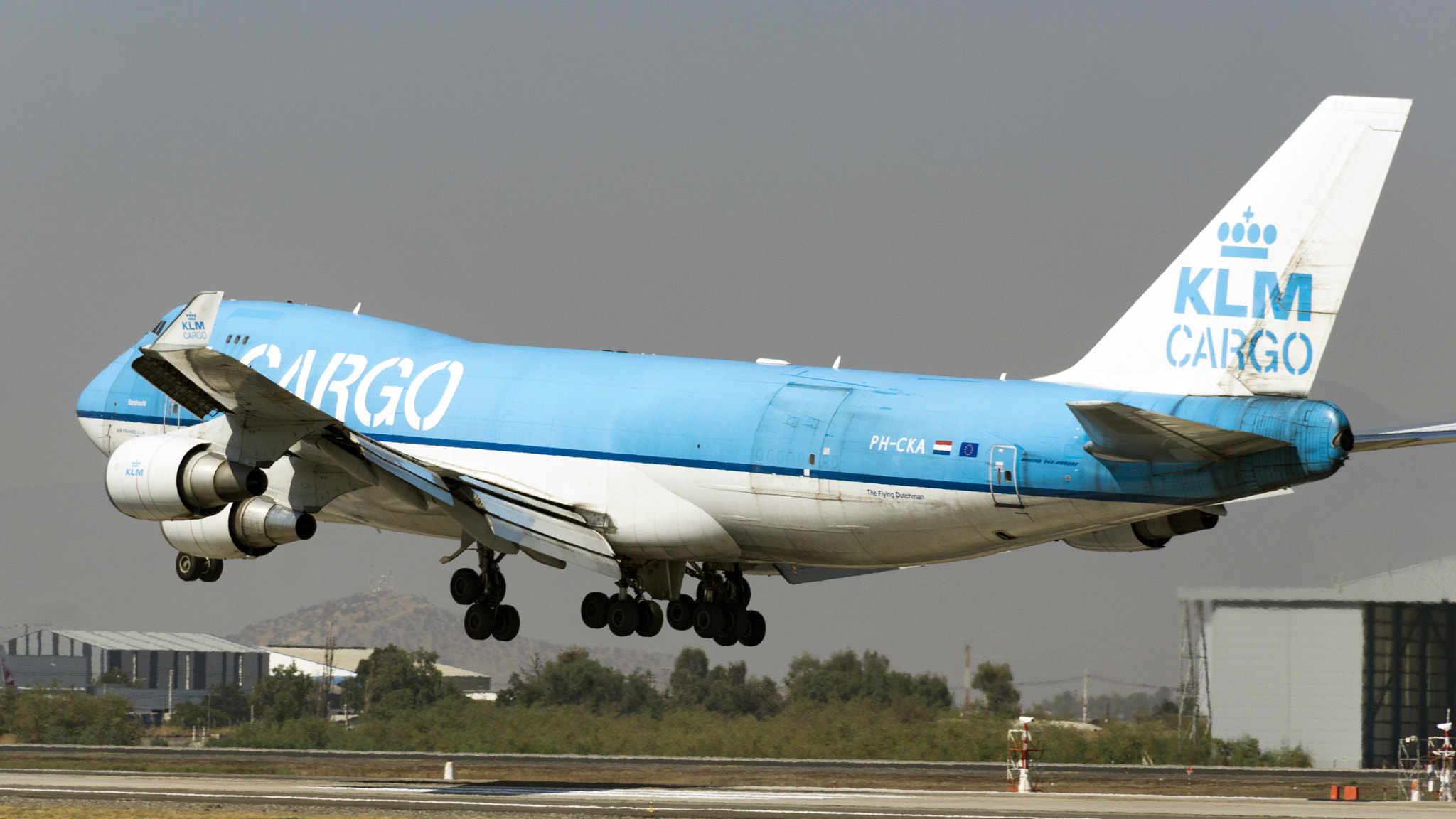 Canon EF-S 18-135mm F3.5-5.6 IS sample photo. Klm cargo (operated by martinair) | boeing 747-4f | santiago, scl photography