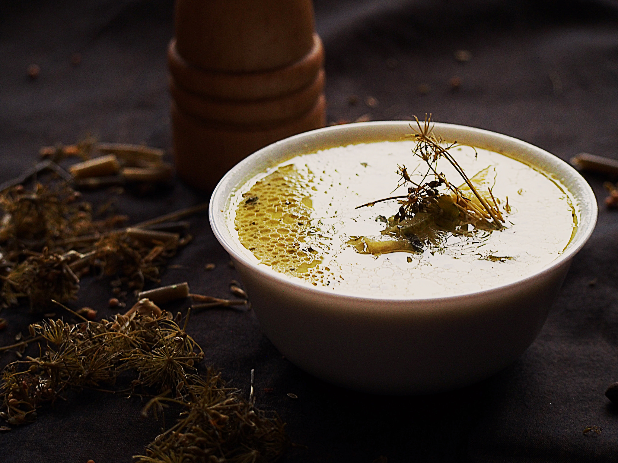 Olympus PEN E-PL5 sample photo. Cucumber soup photography