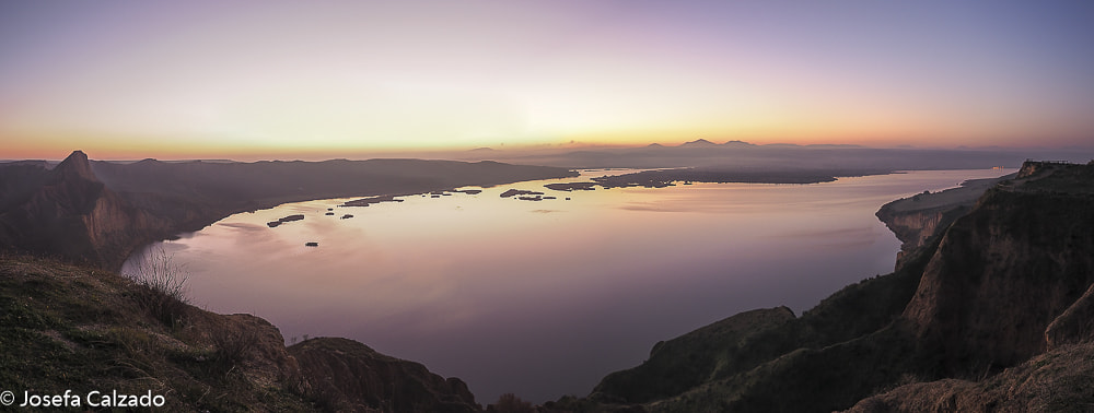 Olympus OM-D E-M1 Mark II + OLYMPUS M.9-18mm F4.0-5.6 sample photo. Panorámica barrancas de burujón al amanecer photography