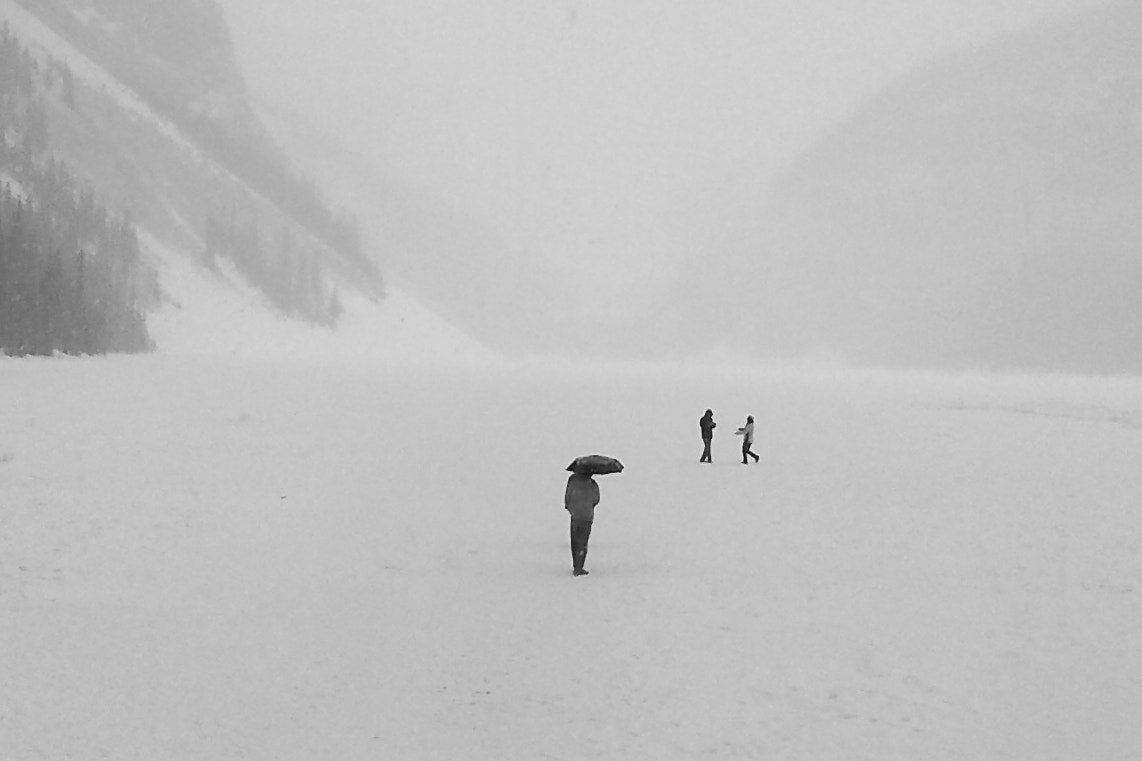 Samsung Galaxy Core Plus sample photo. Lake louise b&w photography