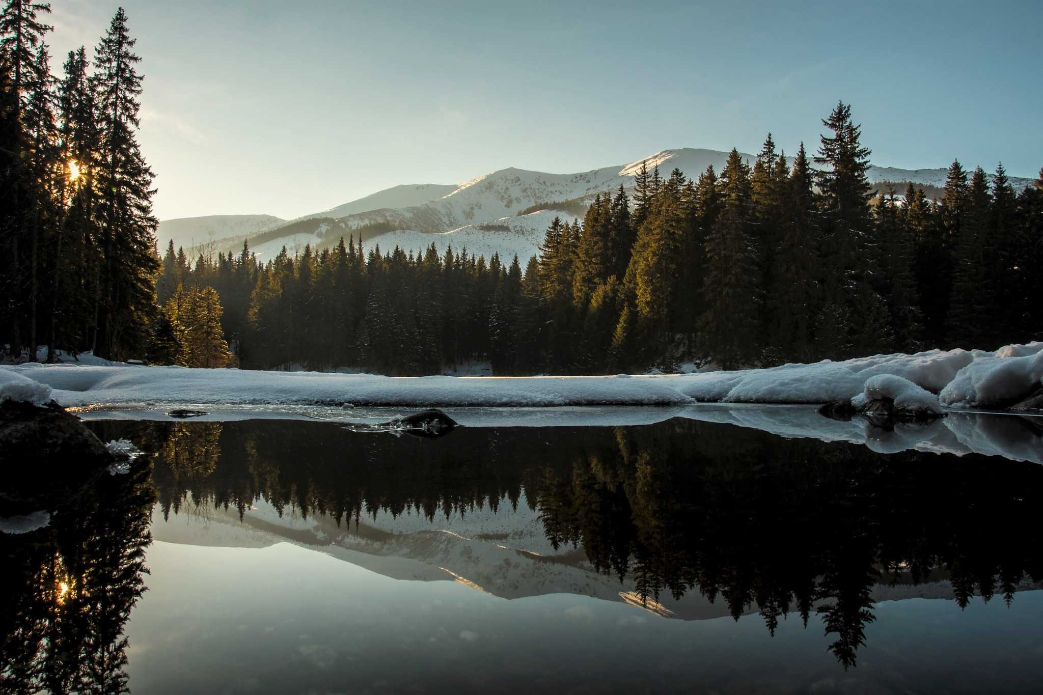Nikon D500 sample photo. Winter by lake photography