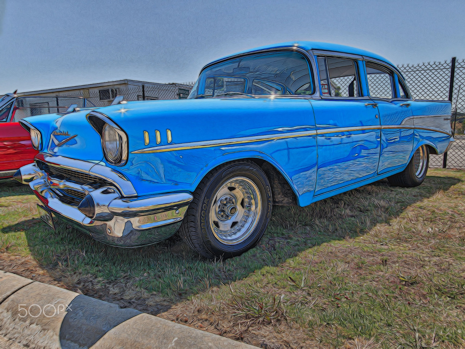 Canon EOS 80D + Sigma 10-20mm F4-5.6 EX DC HSM sample photo. Blue chevrolet photography