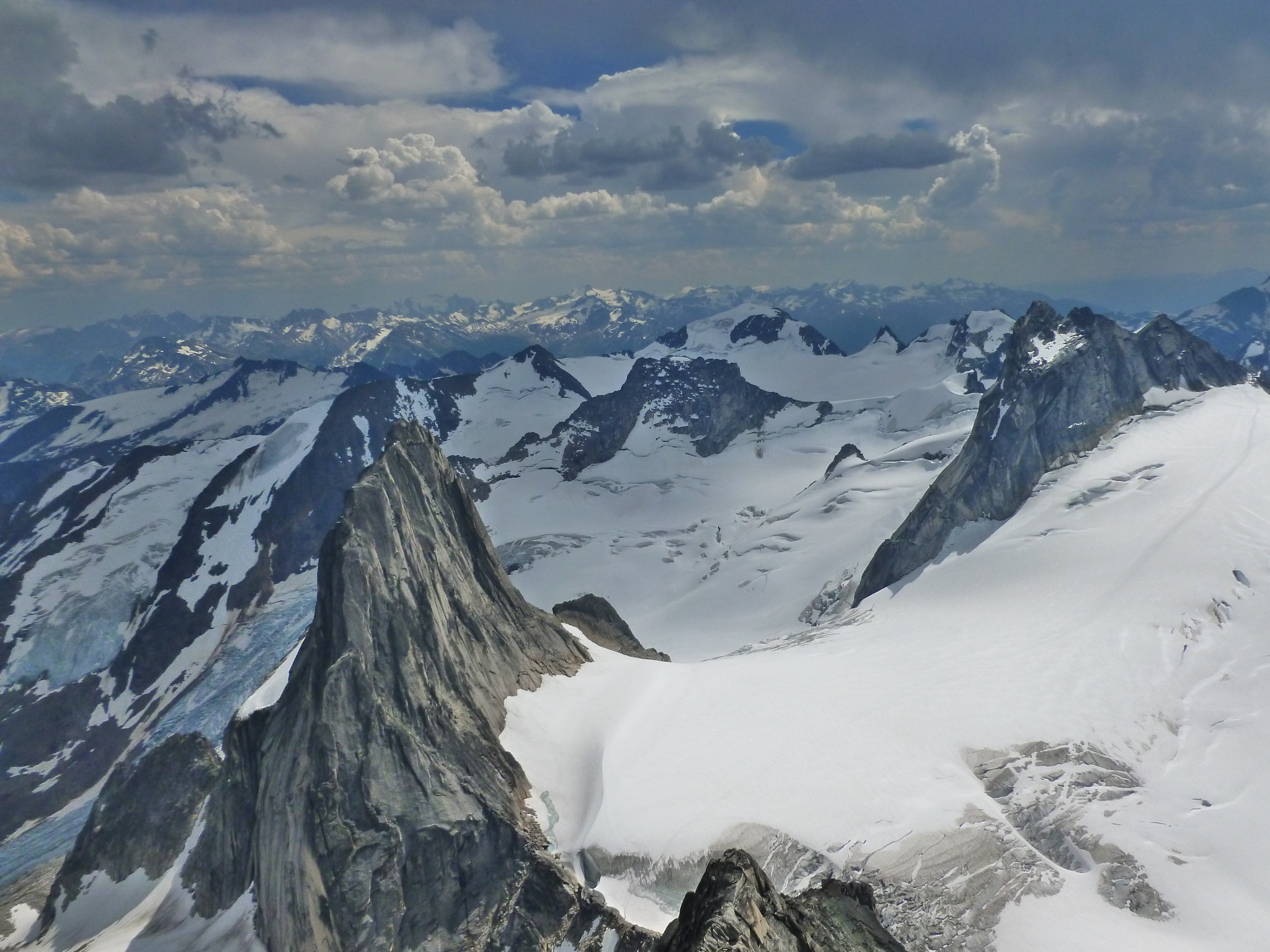 Panasonic Lumix DMC-FH25 (Lumix DMC-FS35) sample photo. Storm clouds over the bugaboos photography