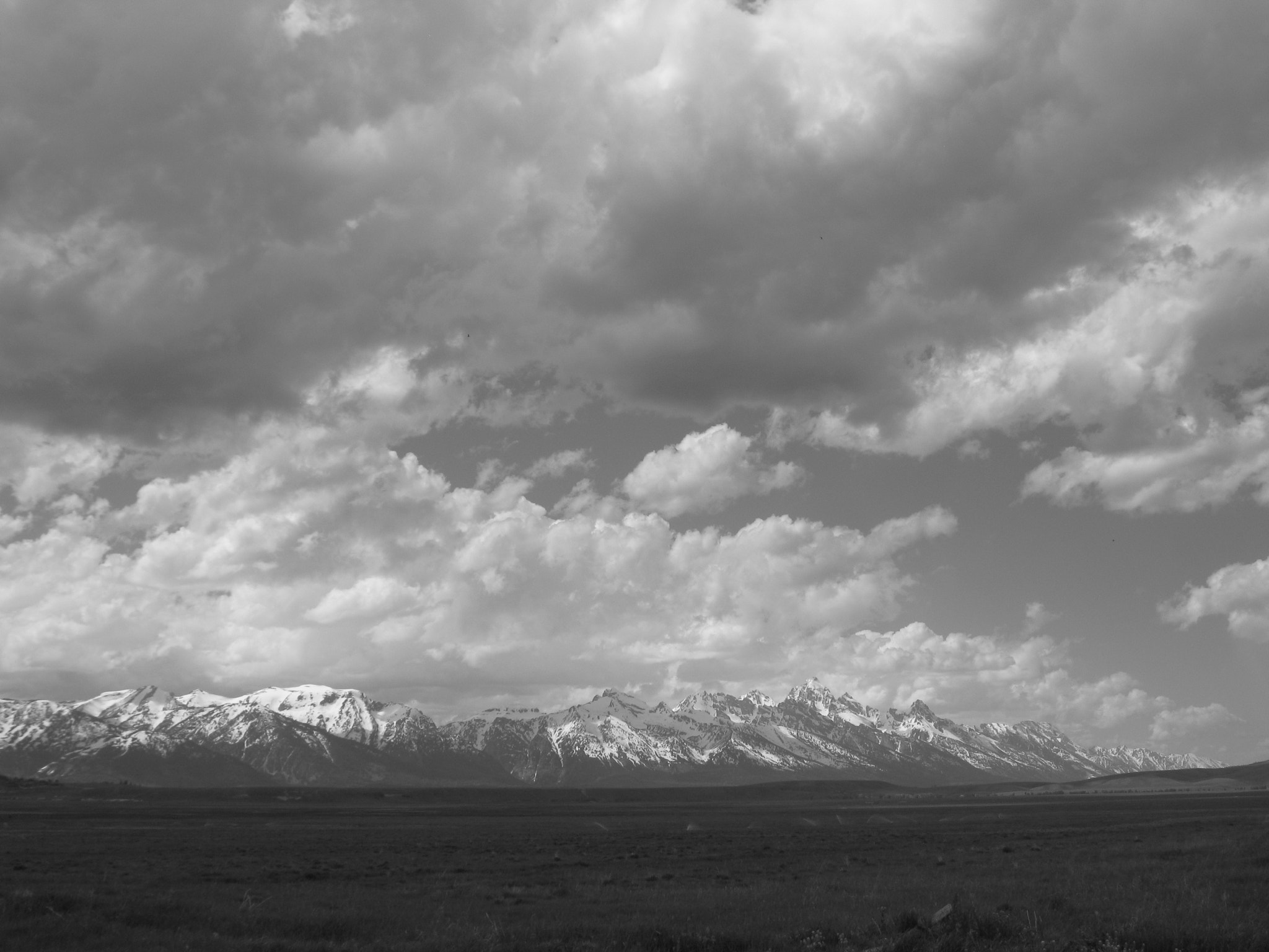 Canon PowerShot A490 sample photo. Rockies in black and white photography