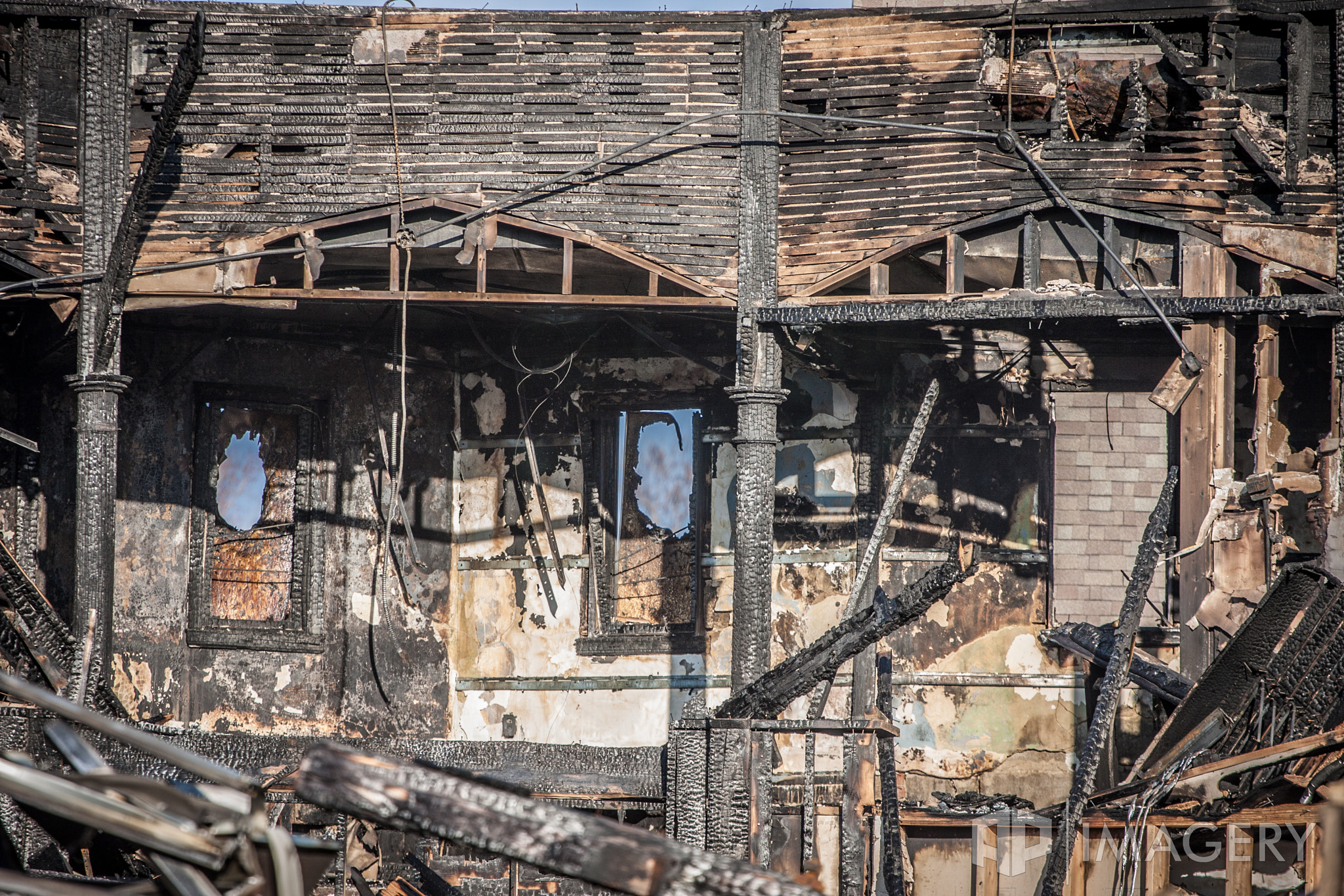 Canon EOS 40D + Canon EF 70-200mm F4L USM sample photo. First christian church - fire/damage  photography