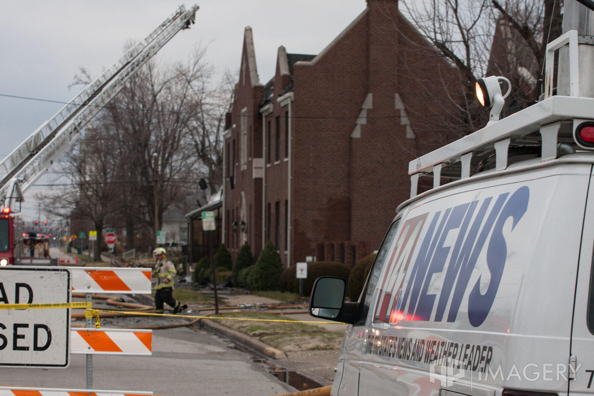 Canon EOS 40D + Canon EF 70-200mm F4L USM sample photo. First christian church - fire/damage  photography