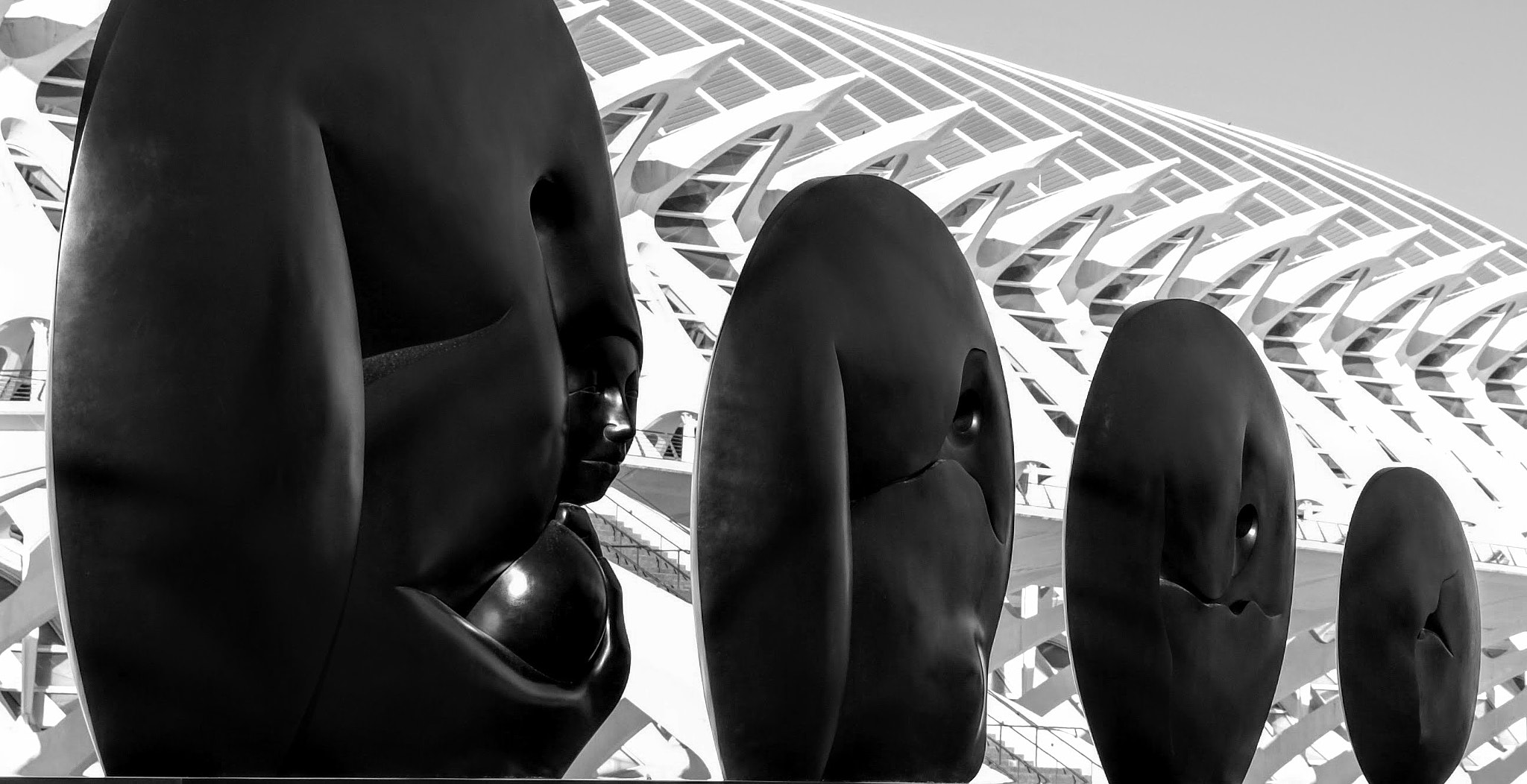 Tamron 16-300mm F3.5-6.3 Di II VC PZD Macro sample photo. Sculpture in black & white photography
