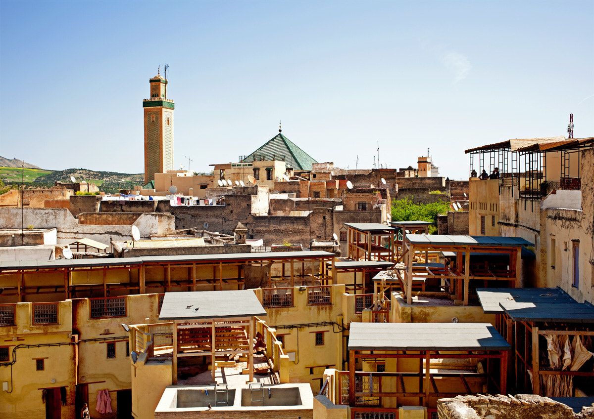 Canon EOS 5D + Canon EF 40mm F2.8 STM sample photo. The roofs of old moroccan city fez photography