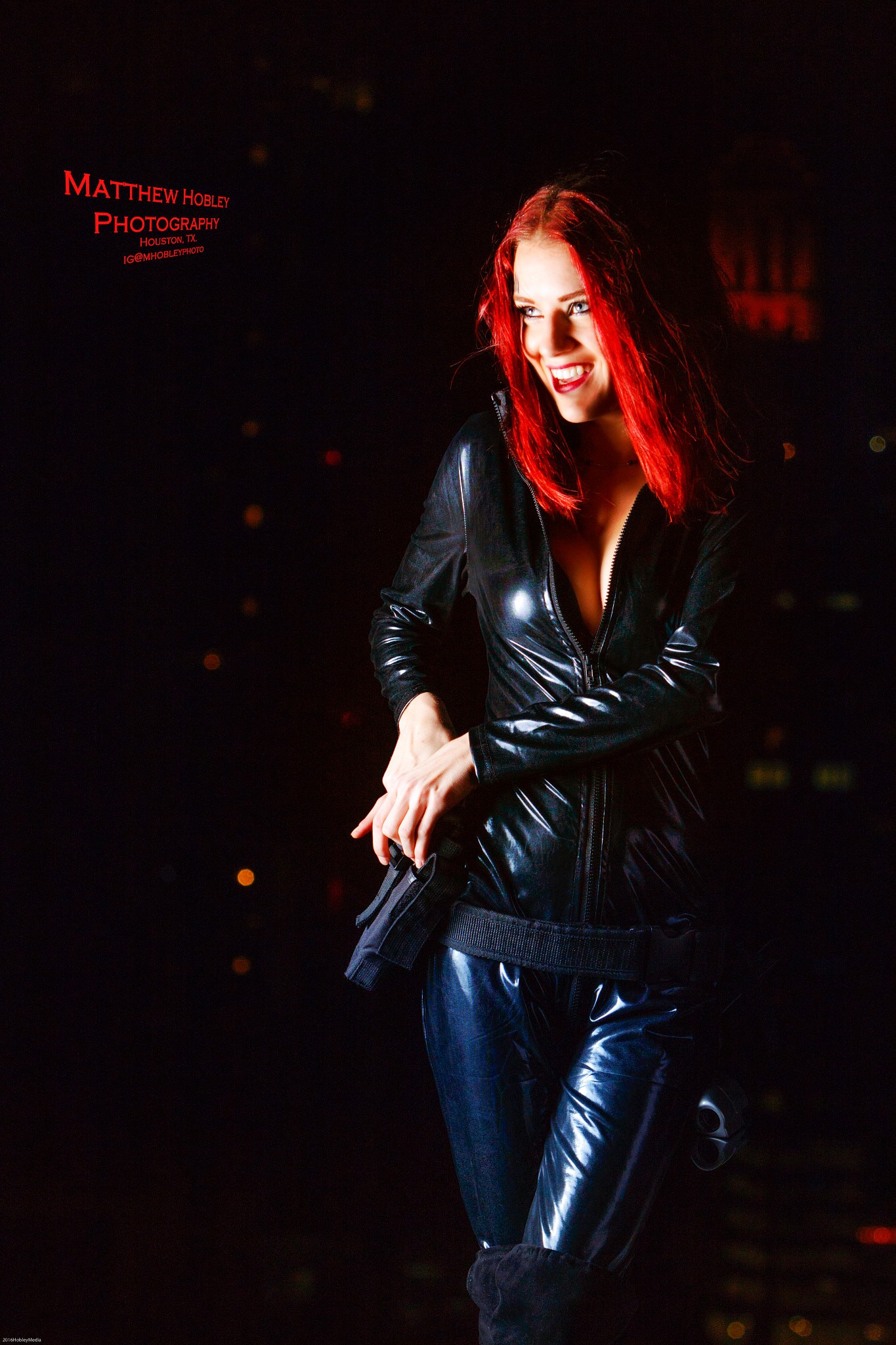 Canon EF 70-200mm F2.8L IS USM sample photo. Model messing with her prop gun. photography