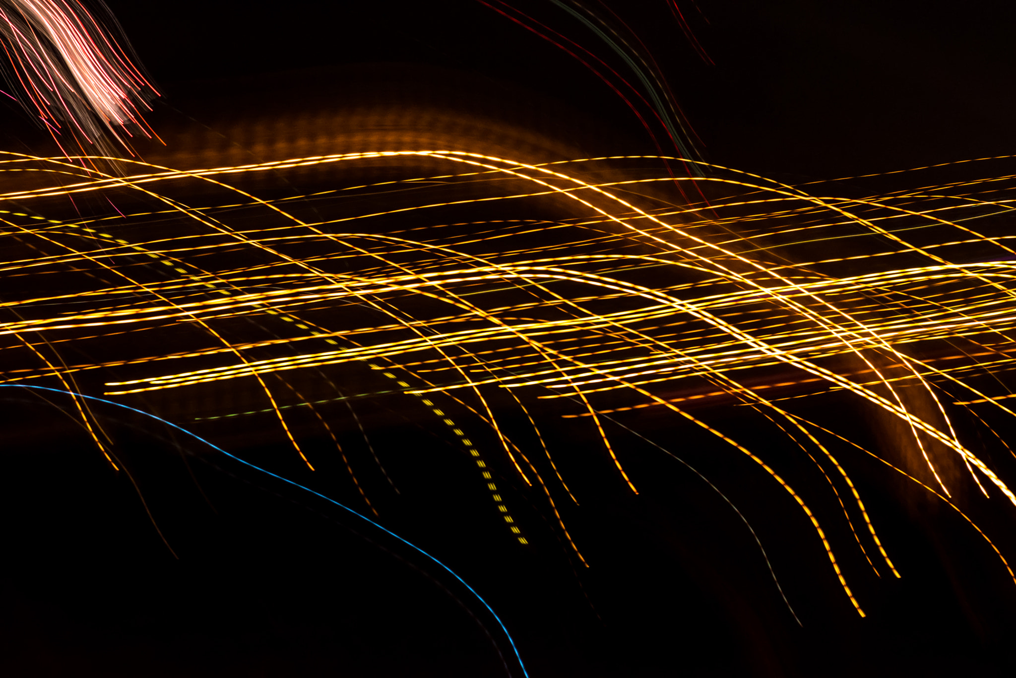 Nikon D610 + AF Nikkor 180mm f/2.8 IF-ED sample photo. Abstract colour light lines in chaos movement photography